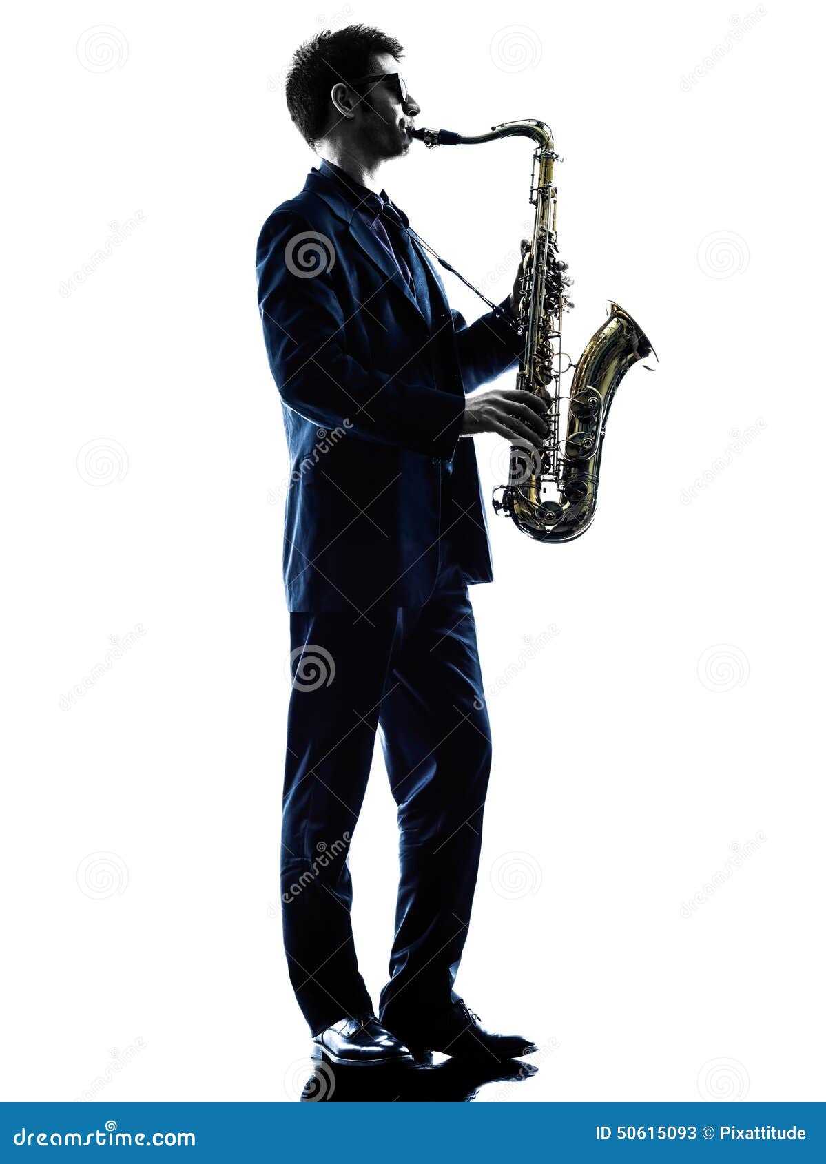 Black and white saxophone stock vector. Illustration of 