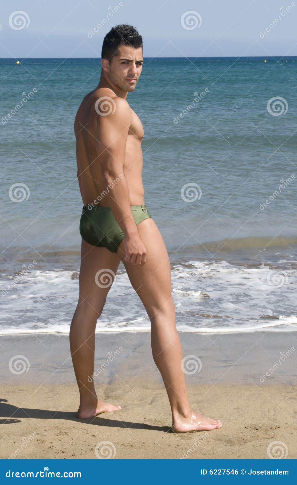 Man in the Seaside with Swimsuit Stock Photo Image of beauty, peace