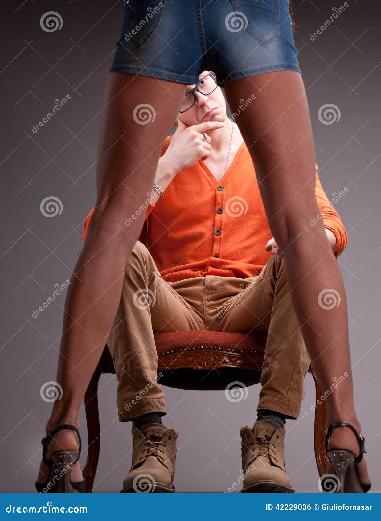 Man Seen from between Legs of Woman Stock Photo - Image of dating