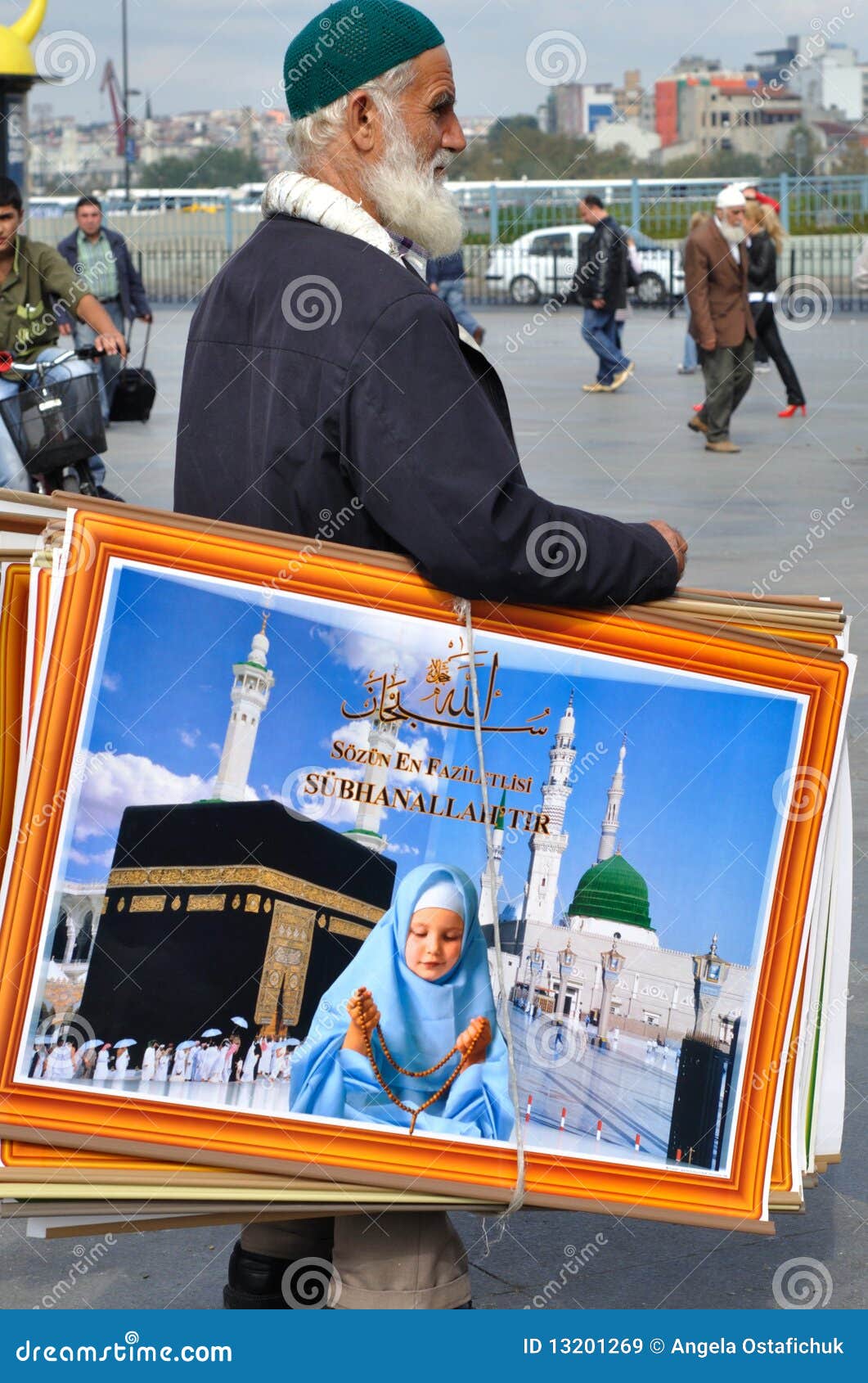 Man Selling Religious Artwork Editorial Stock Image Image of