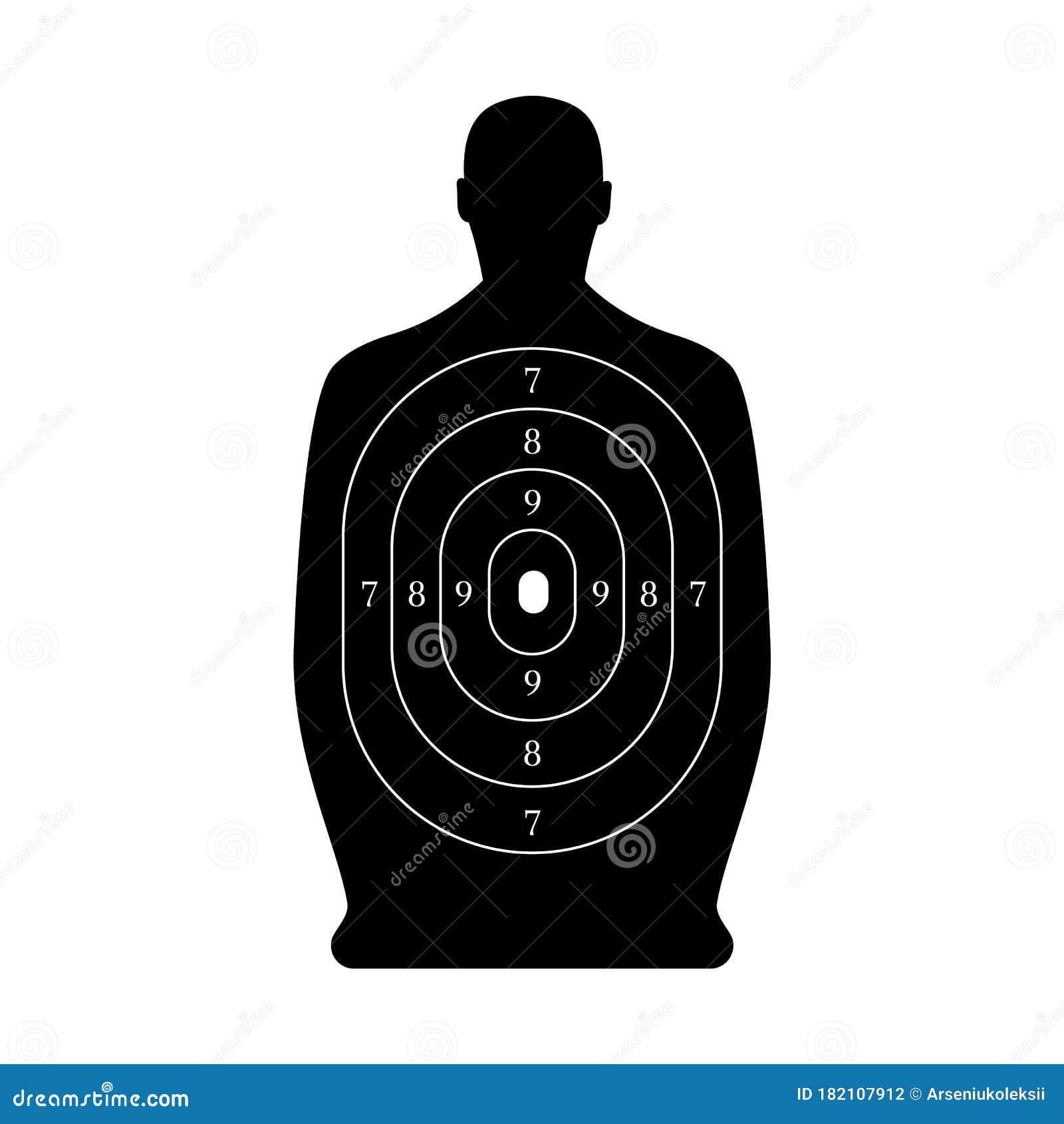 Man-shaped Shooting Target. Stock Vector - Illustration of printable