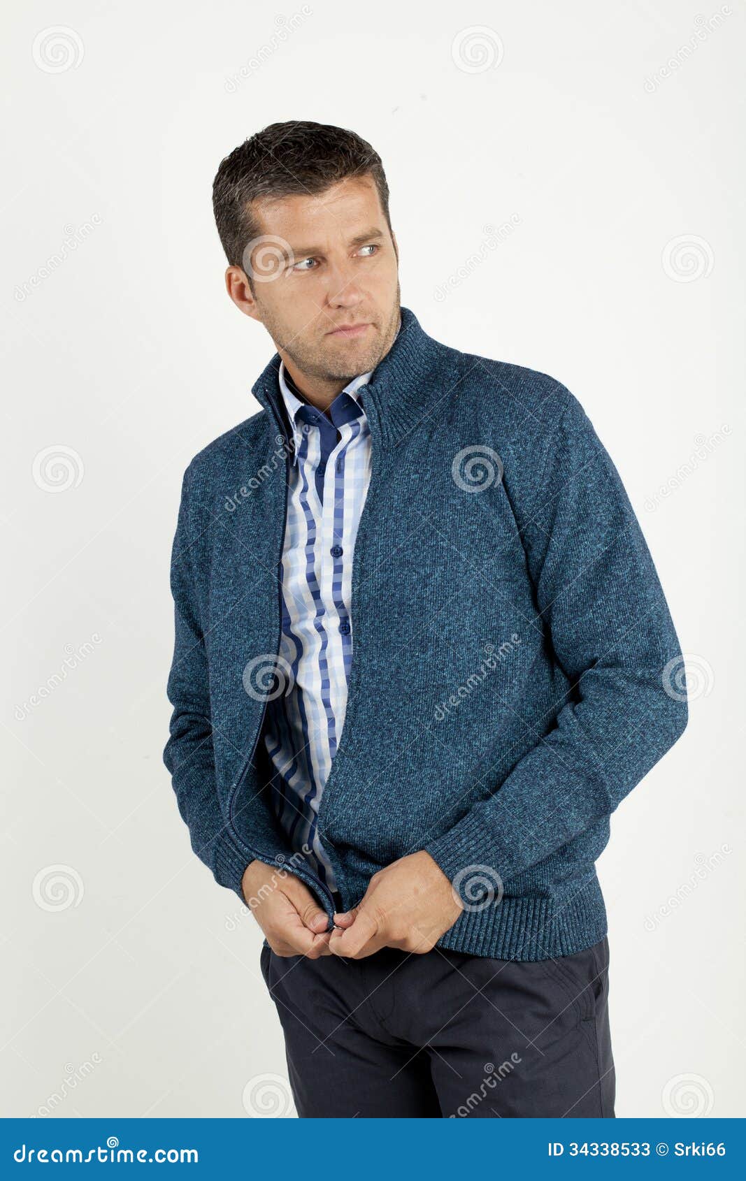 Man in shirt and vest stock image. Image of isolated 34338533