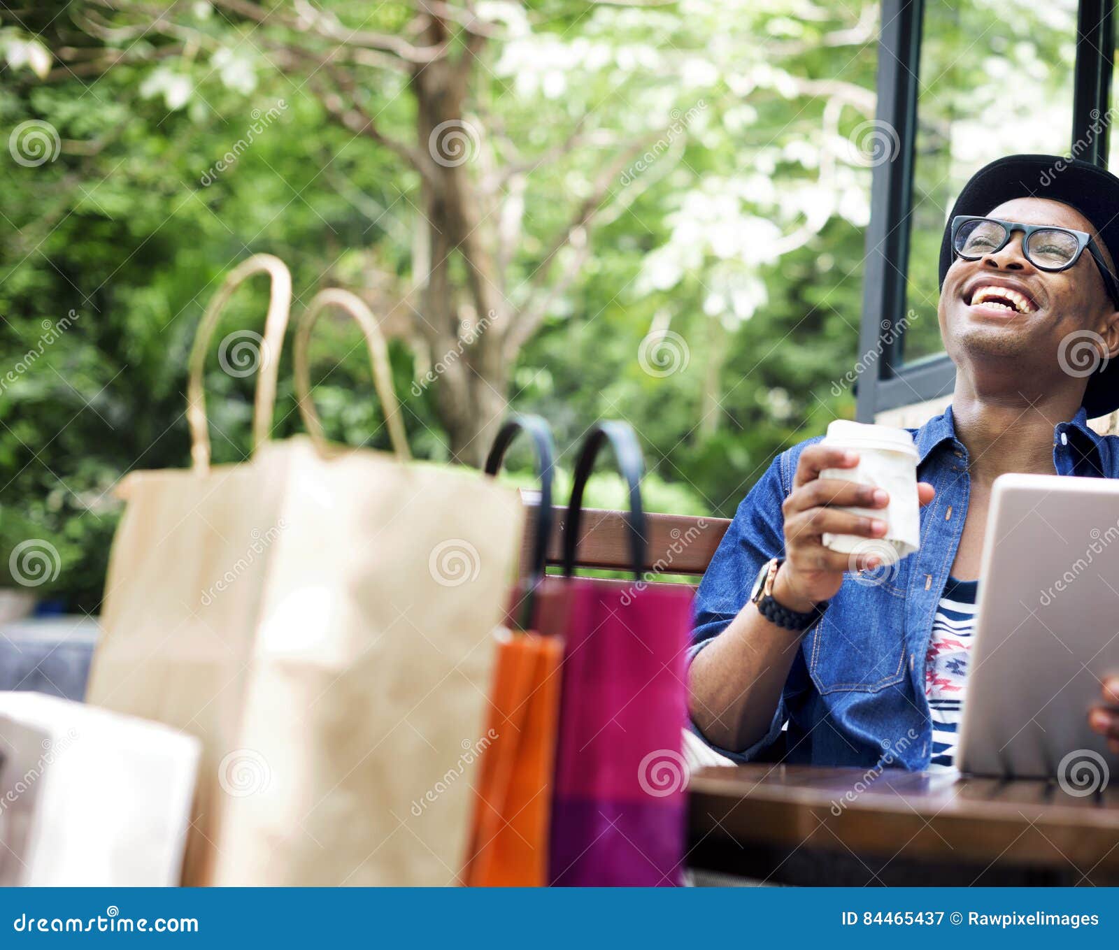 man shopping spending customer consumerism concept