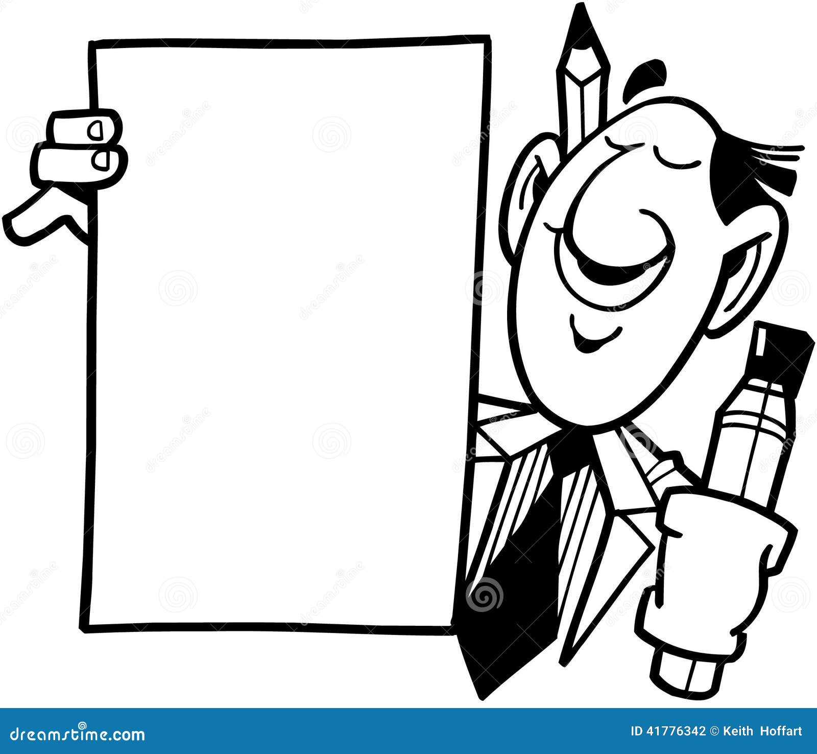 Download Man With Sign Template Cartoon Vector Clipart Stock Vector ...