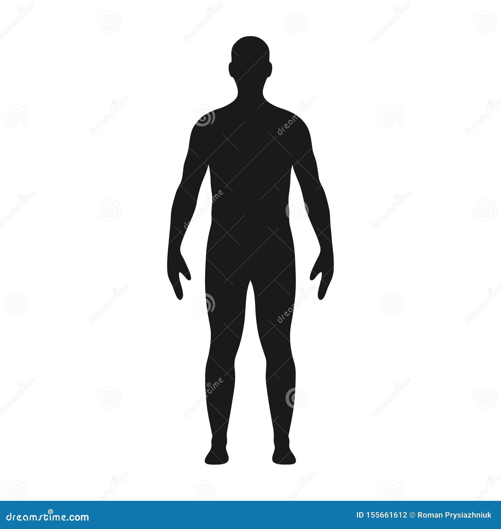 Man Silhouette. Illustration of Male Body Silhouette Stock Vector -  Illustration of body, fashion: 155661612