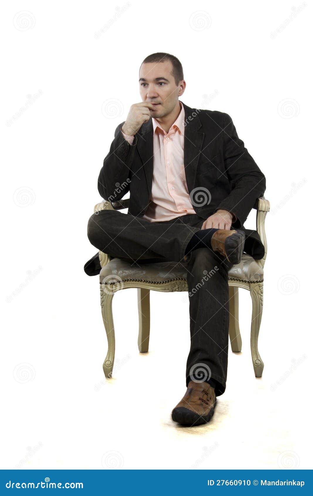 Girl sitting on chair posing hi-res stock photography and images - Alamy