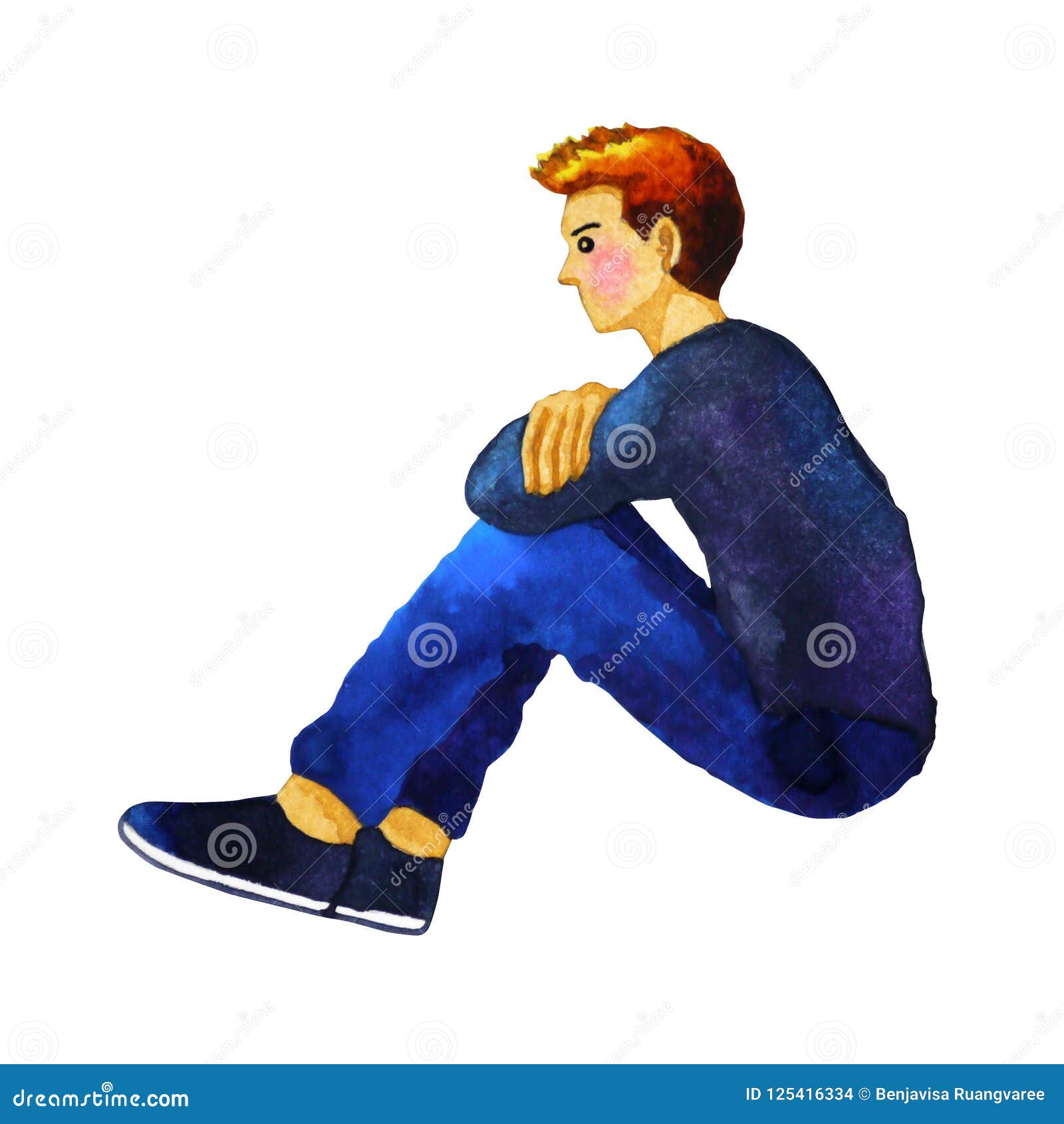 Male character standing pose 3D Illustration download in PNG, OBJ or Blend  format
