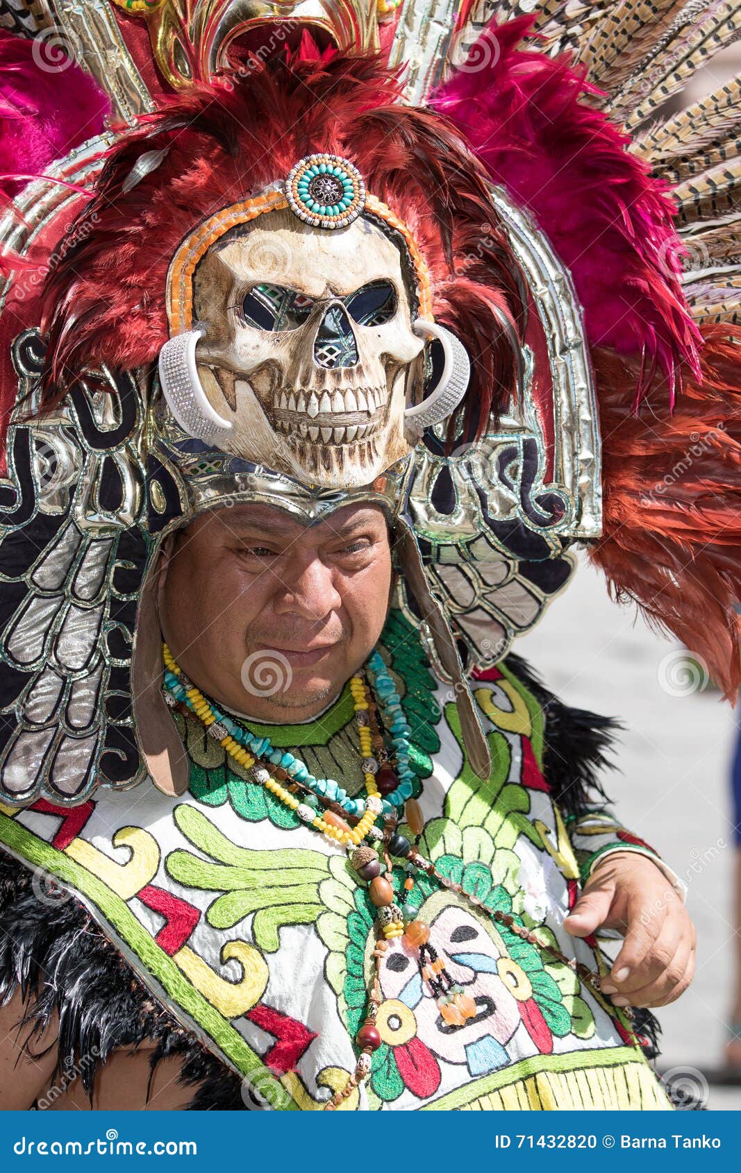 Man with Skull Decorated Head Dress in Mexico Editorial Image - Image ...