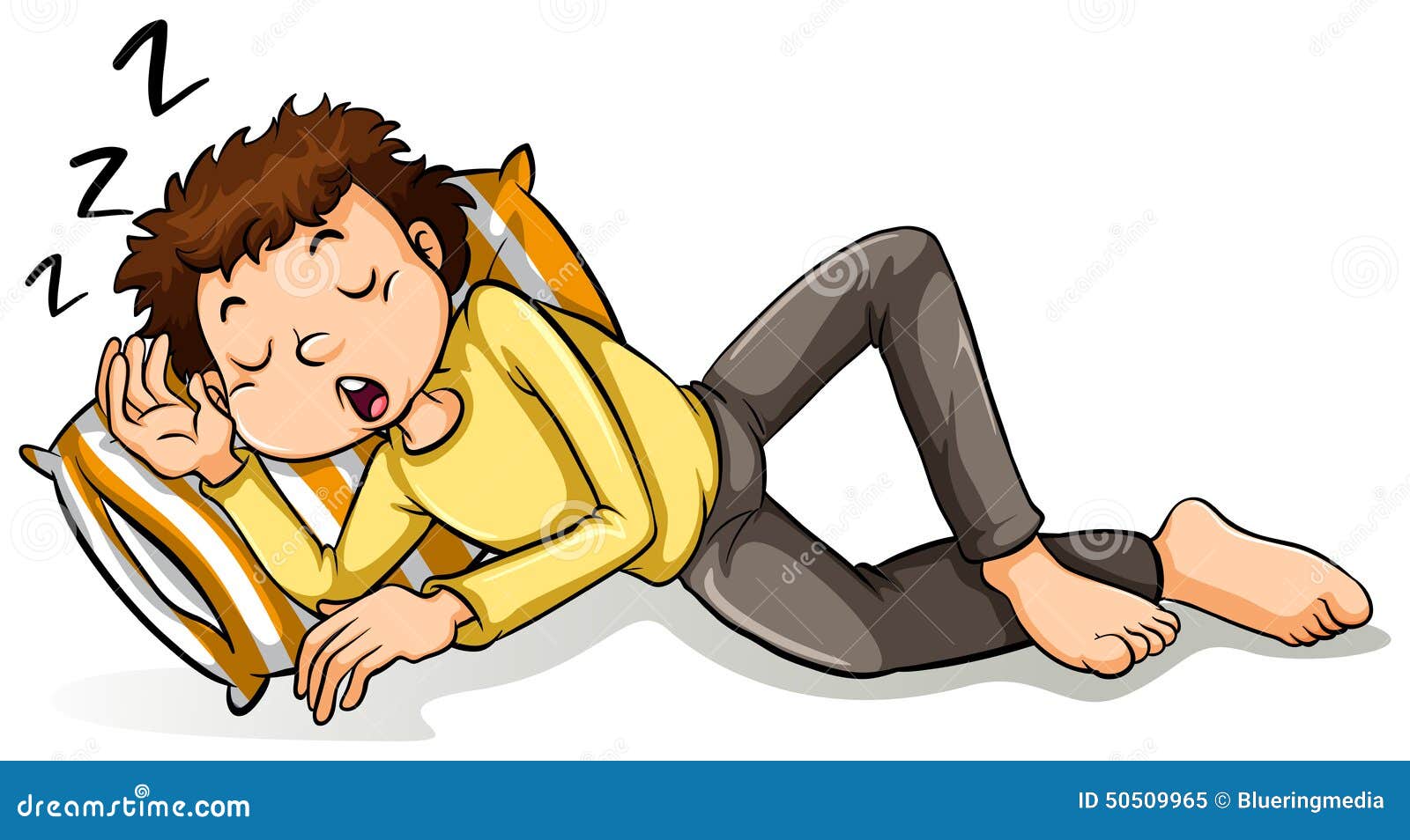 A man sleeping stock vector. Illustration of cushioned - 50509965