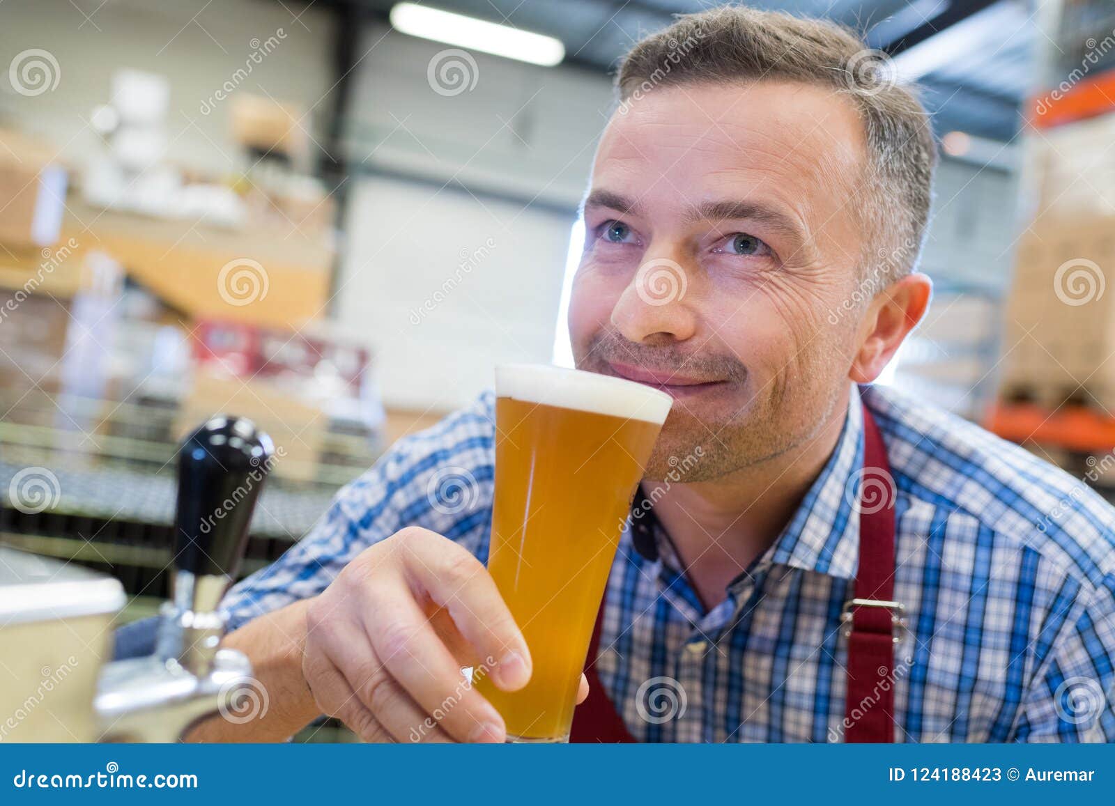 Man smelling the beer stock image. Image of satiety 124188423