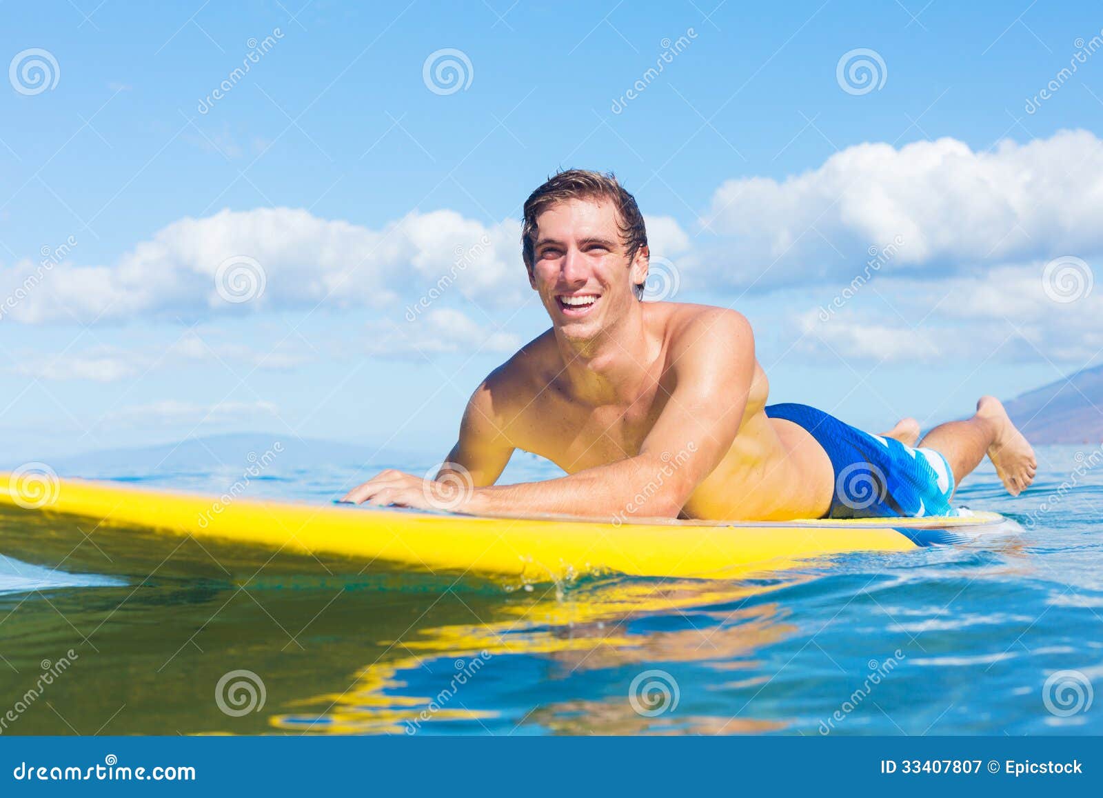 Man on Stand Up Paddle Board Stock Image - Image of exercise, beach ...
