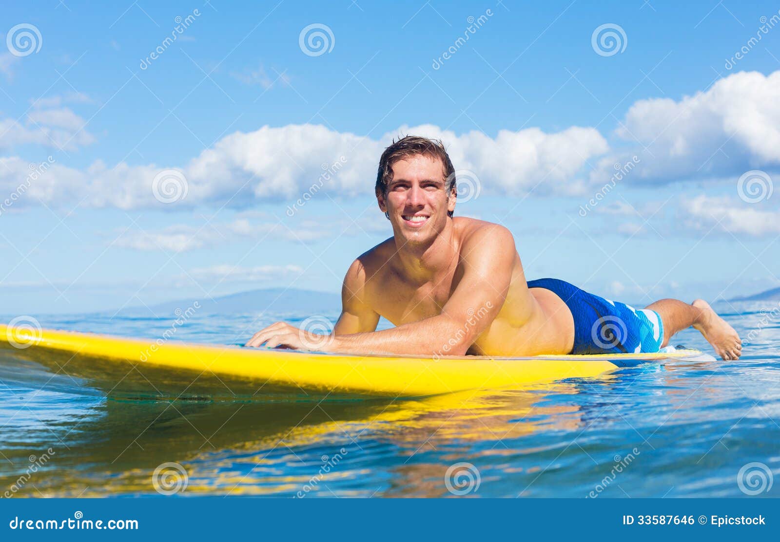 Man on Stand Up Paddle Board Stock Photo - Image of paddle, nature ...