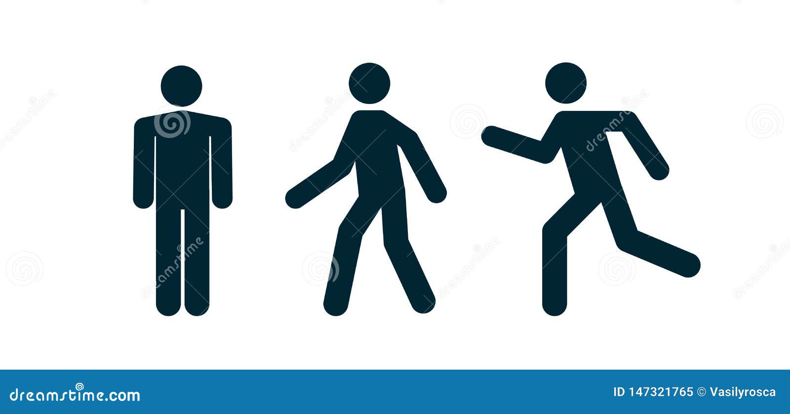 man stand walk and run pictogram icon. man pedestrian sign people and road traffic  silhouette