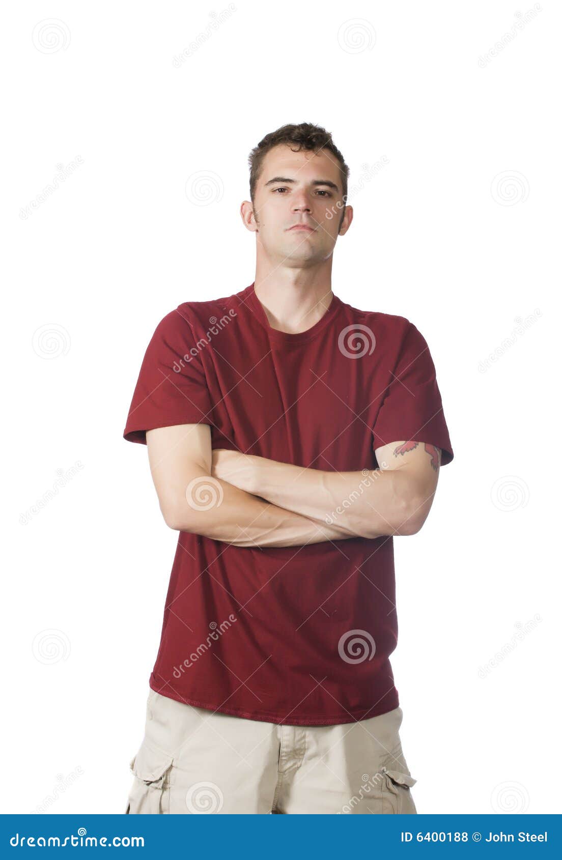 Man Standing with Arms Crossed Stock Photo Image of standing, person 6400188