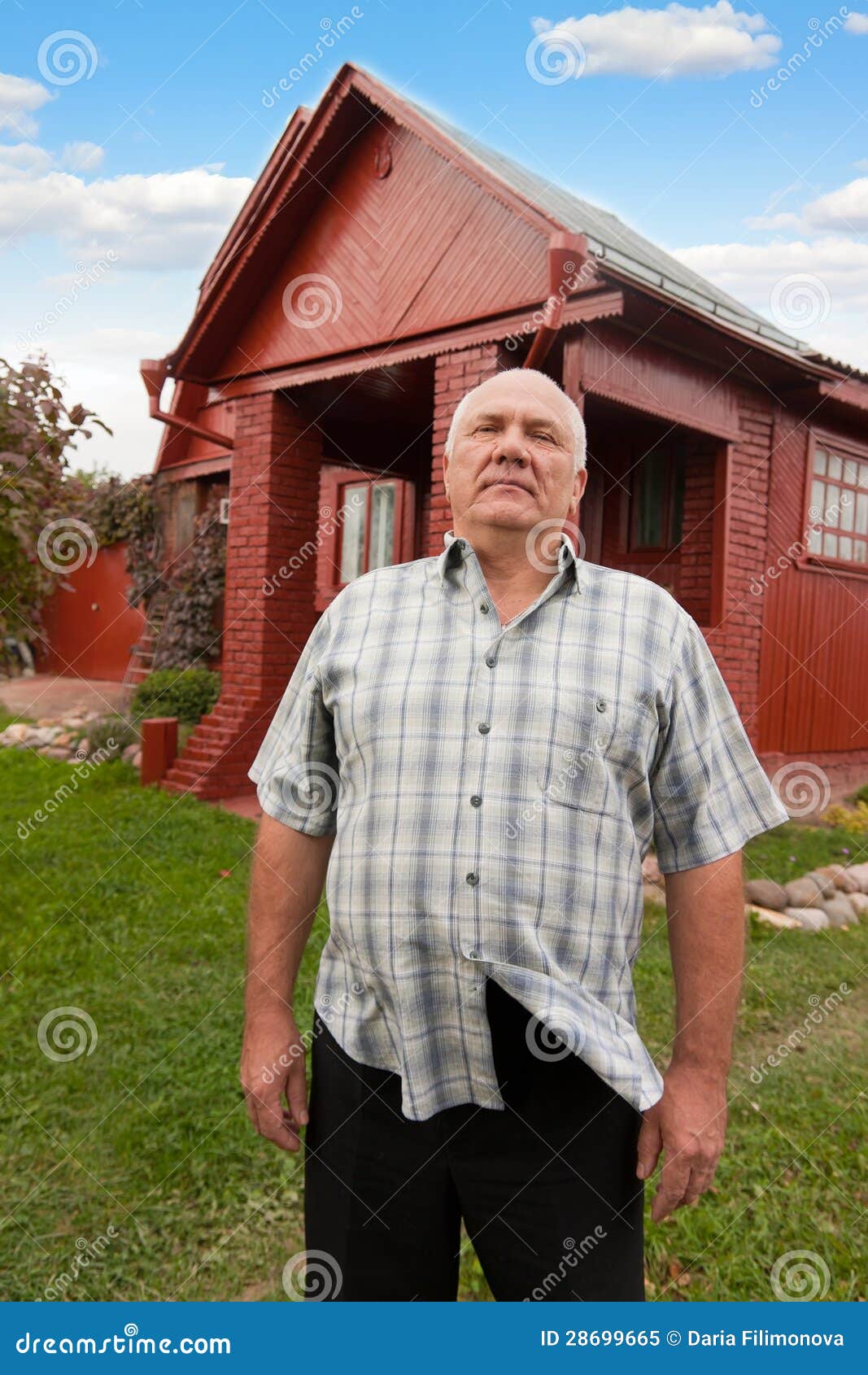 Man standing at house stock image. Image of success, standing 28699665