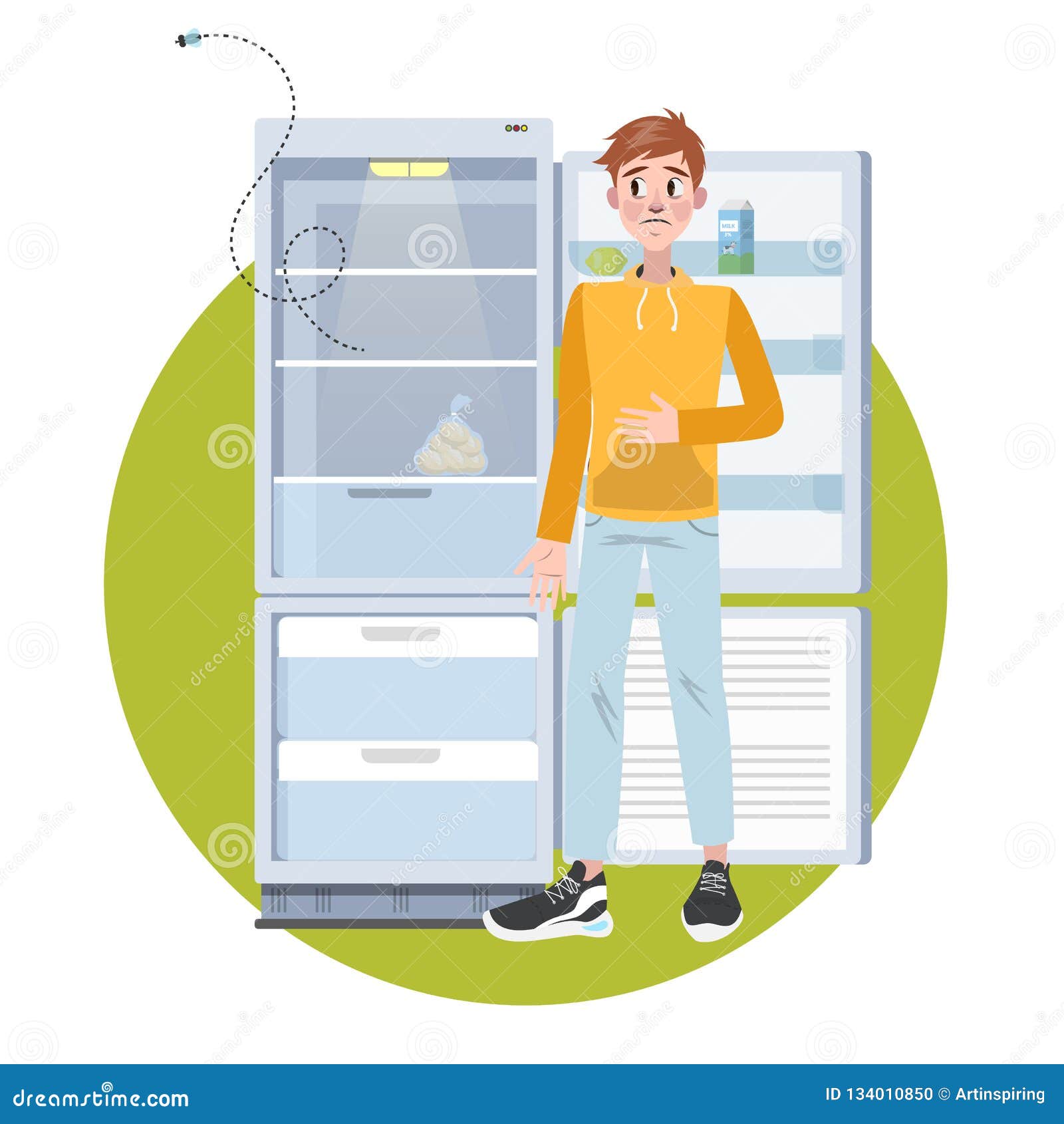 empty fridge clipart