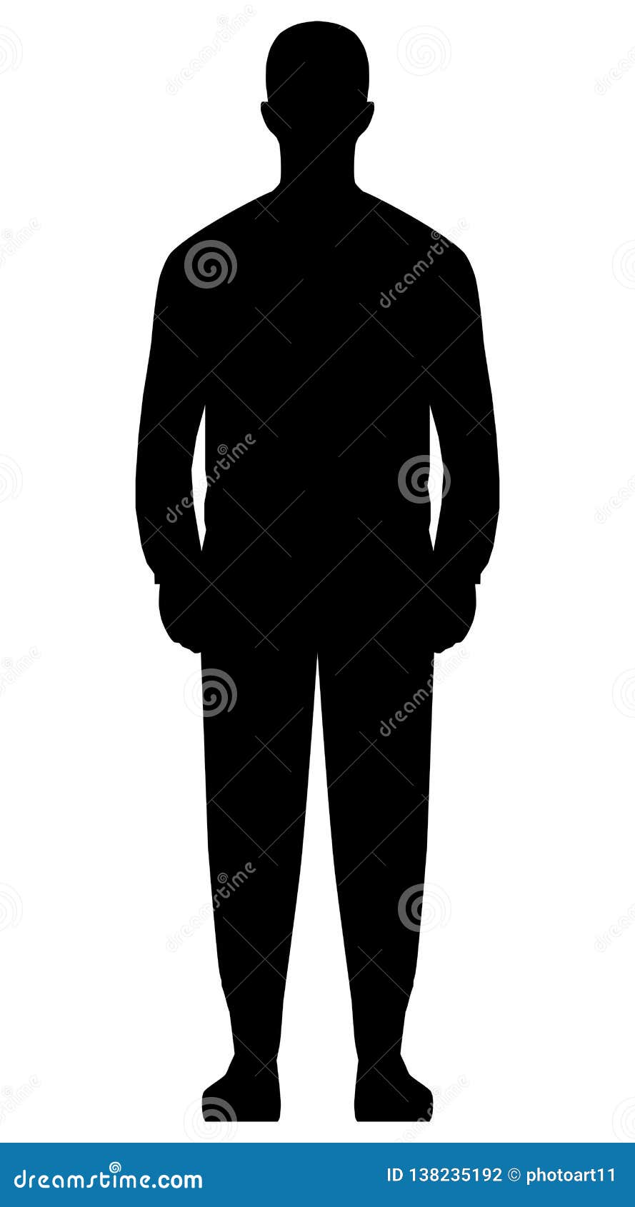 man standing silhouette vector