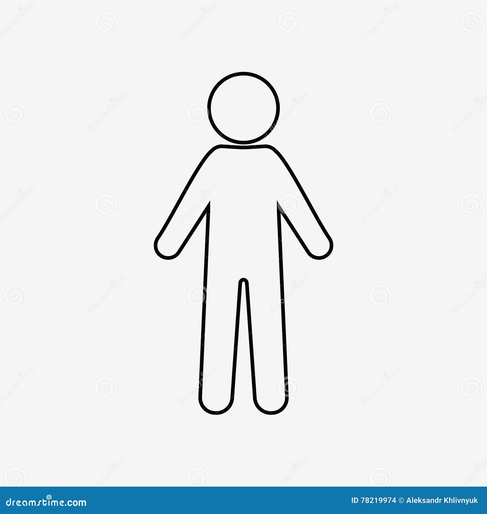 Man Standing Silhouette, People Stock Illustration - Illustration of ... Simple Person Outline