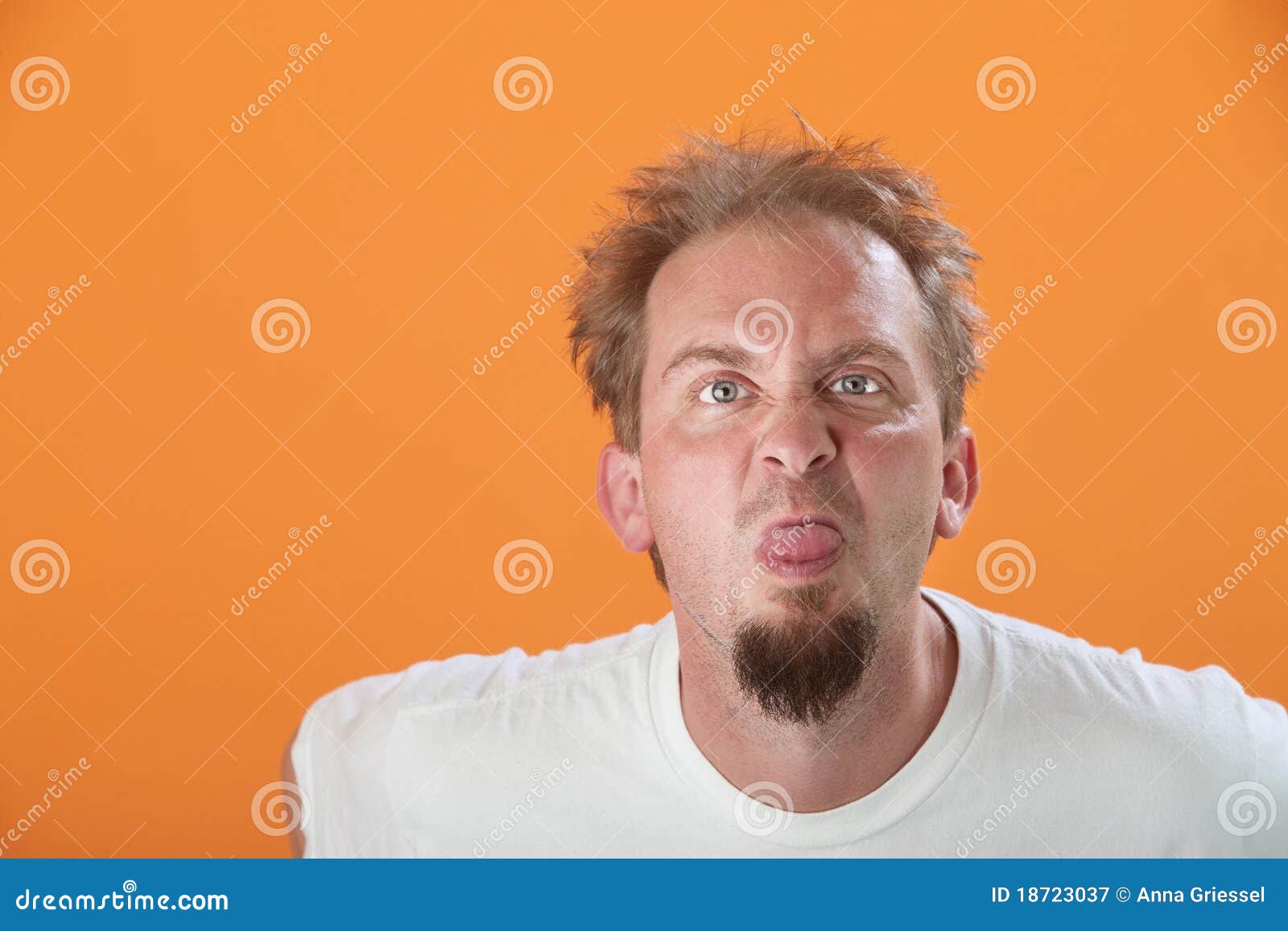 Man Sticks Out His Tongue stock image. Image of beard 18723037