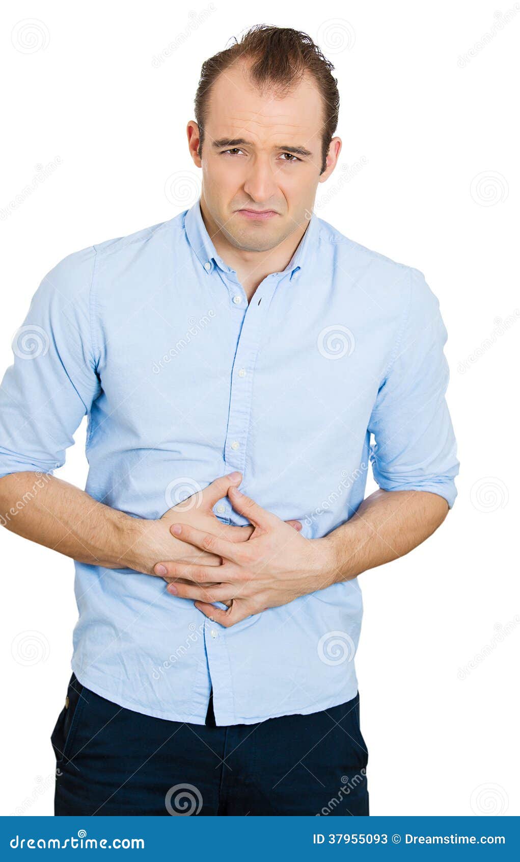 Man with stomach pain stock image. Image of dyspepsia 37955093