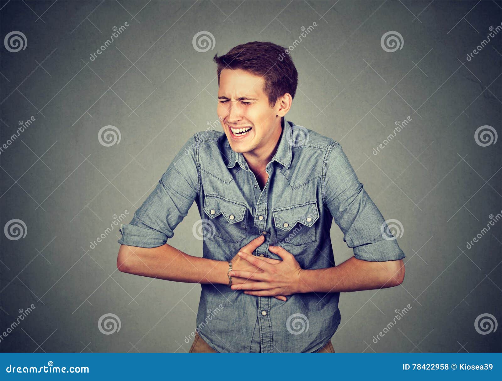 man with stomach pain indigestion