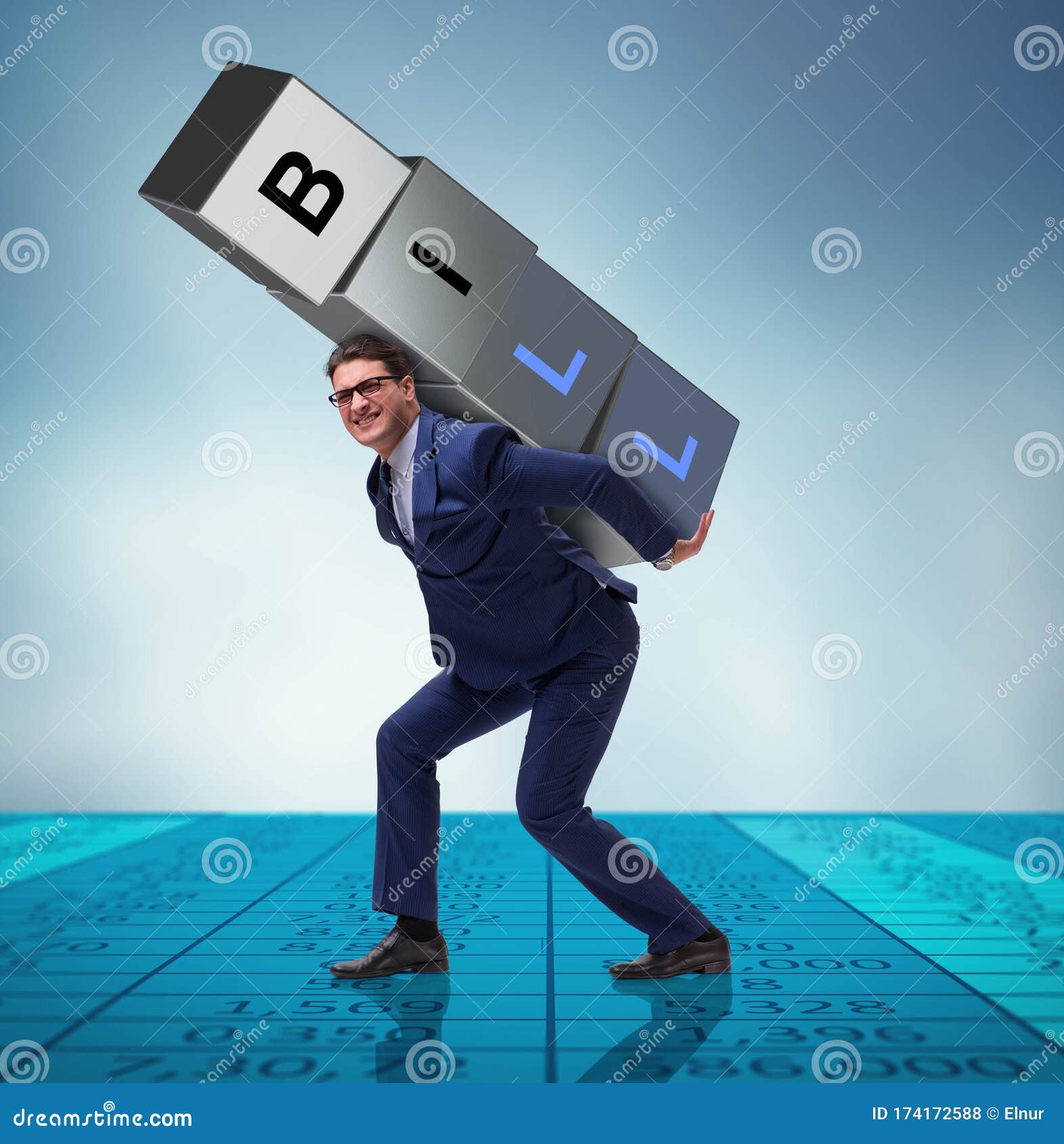Man Struggling To Pay His Bills Stock Photo Image of invoice, bill