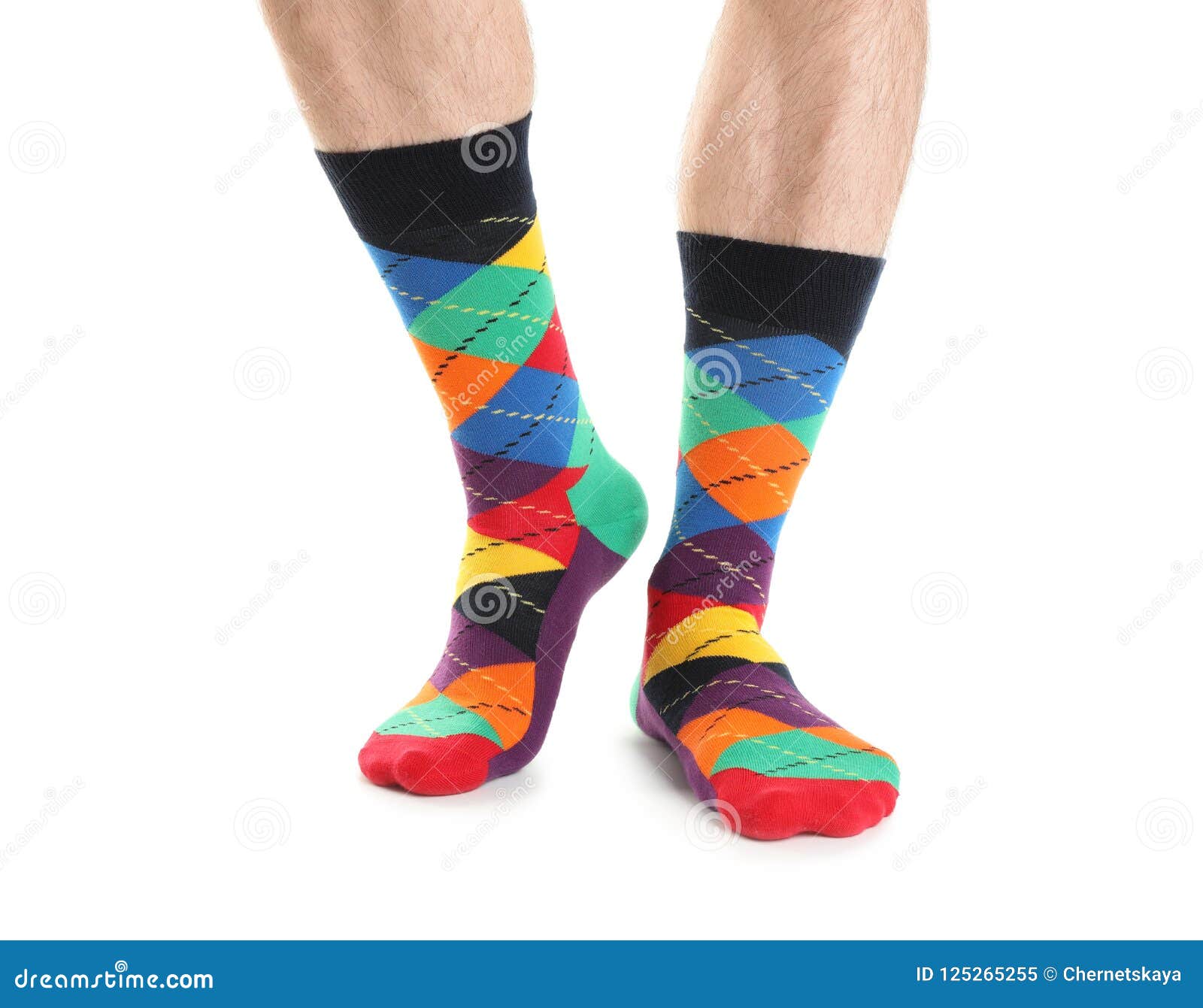 Man in Stylish Socks on White Background Stock Image - Image of hipster ...
