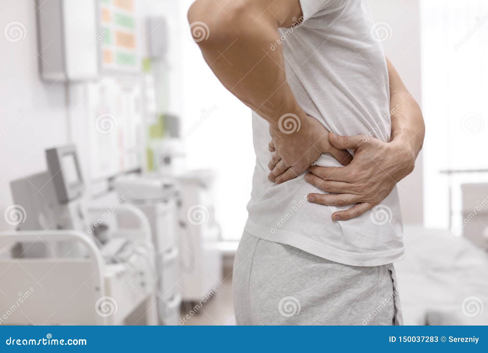 Man Suffering from Flank Pain in Orthopedist S Office Stock Image - Image  of clinic, side: 150037283