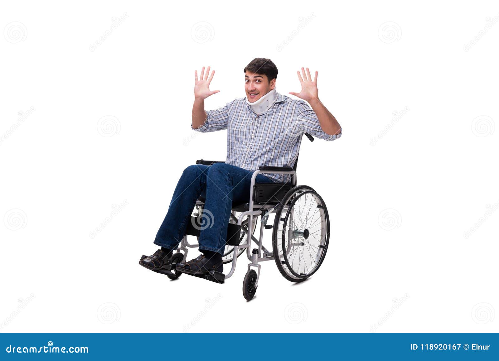 The Man Suffering from Injury on Wheelchair Stock Image Image of