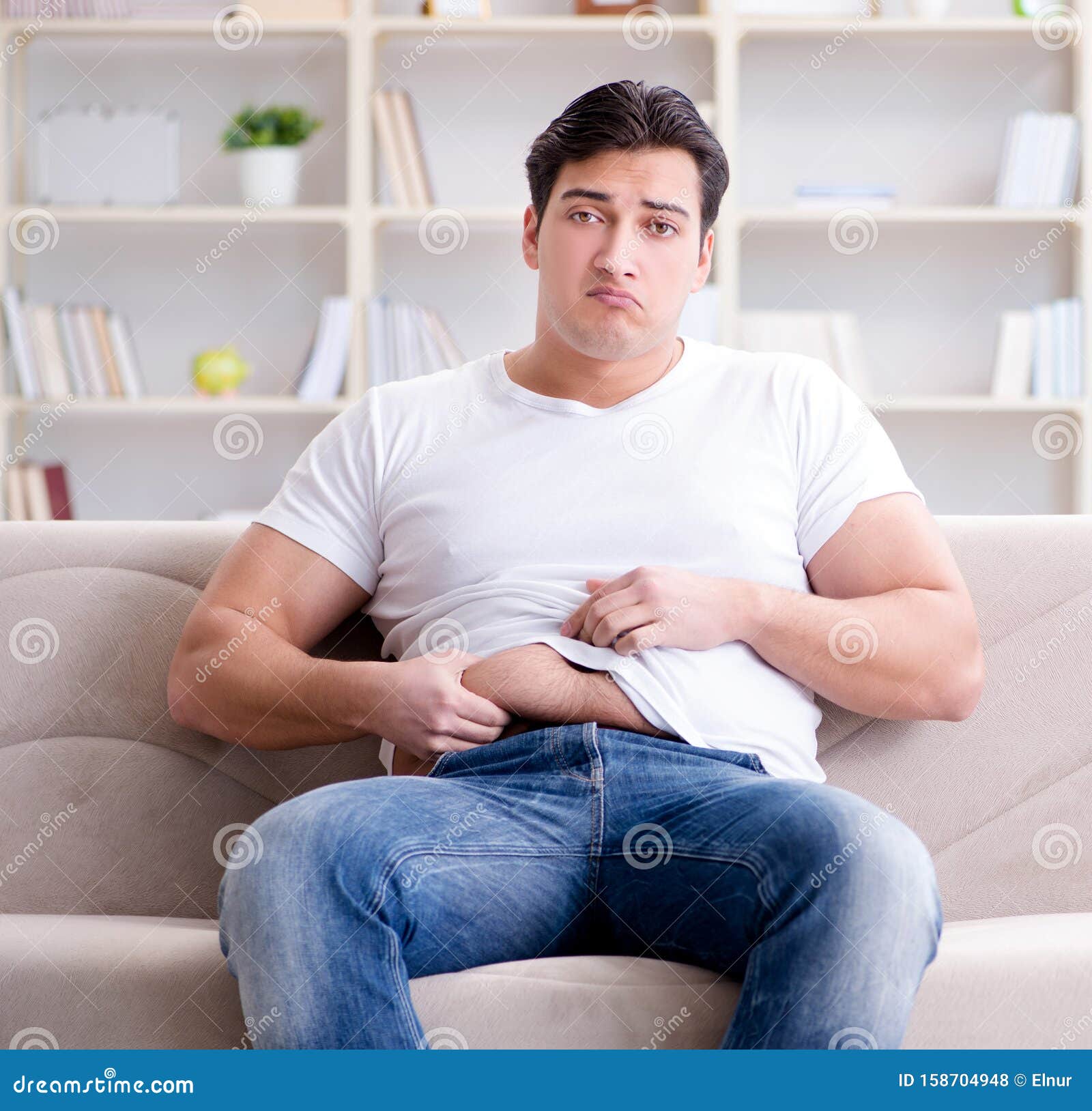 Man Suffering from Sick Stomach and Vomiting Stock Photo Image of