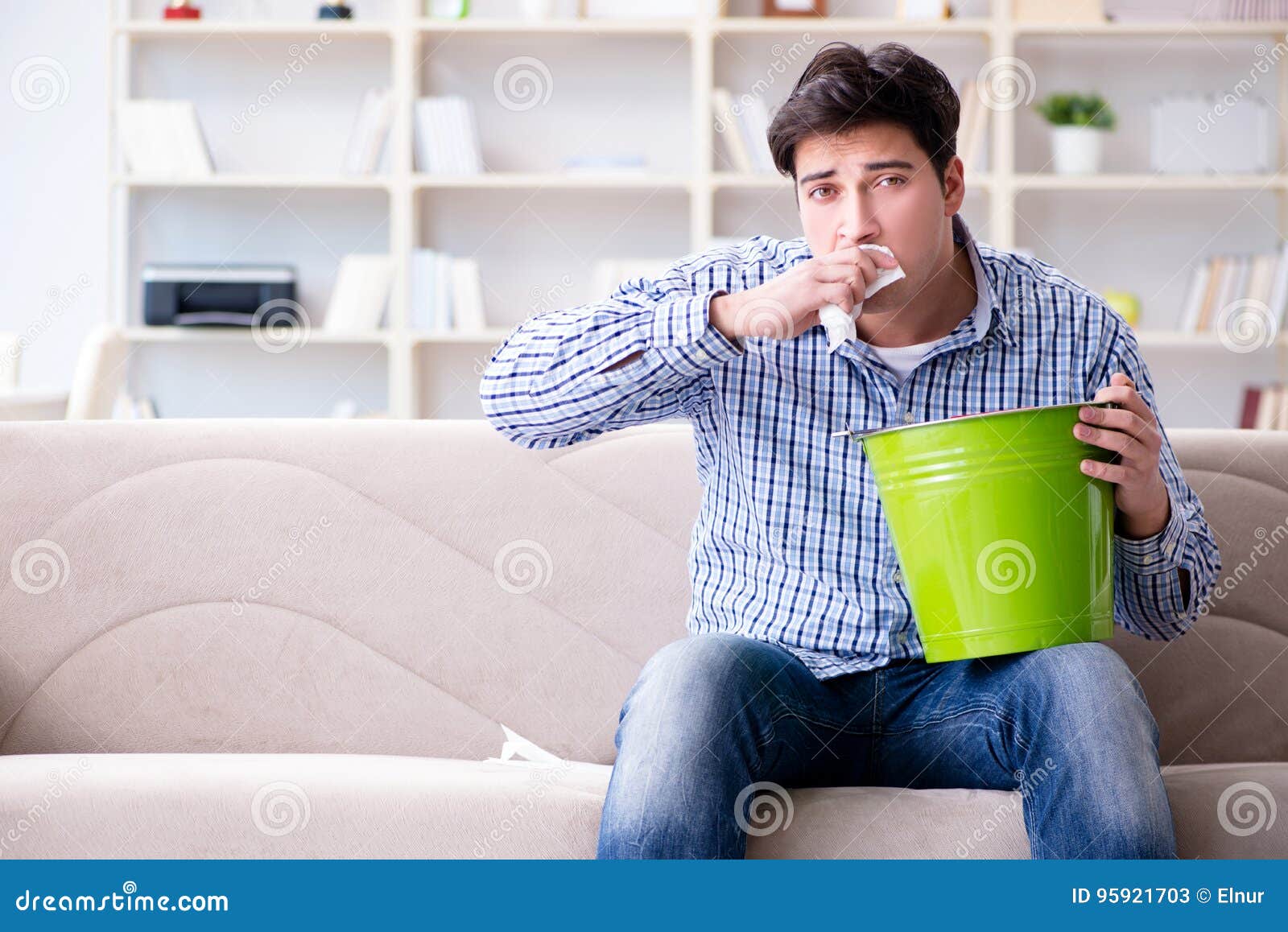 The Man Suffering from Sick Stomach and Vomiting Stock Image Image of