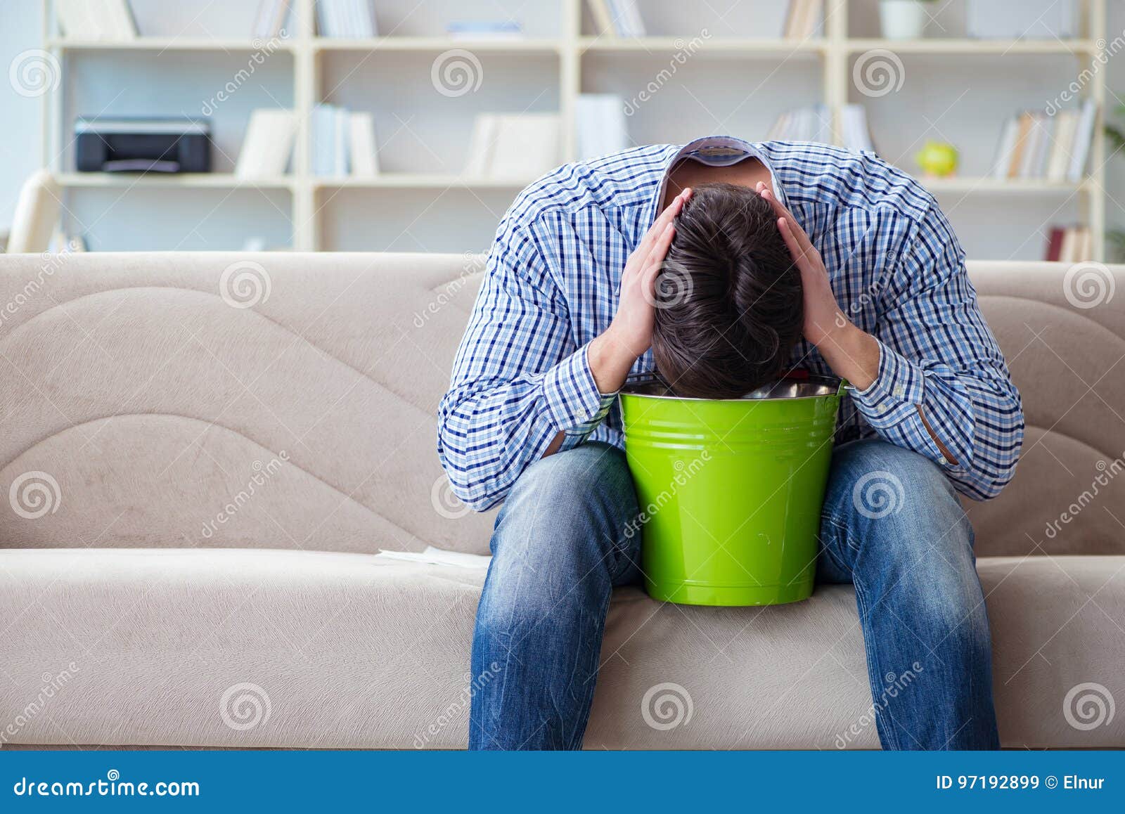 The Man Suffering from Sick Stomach and Vomiting Stock Image Image of