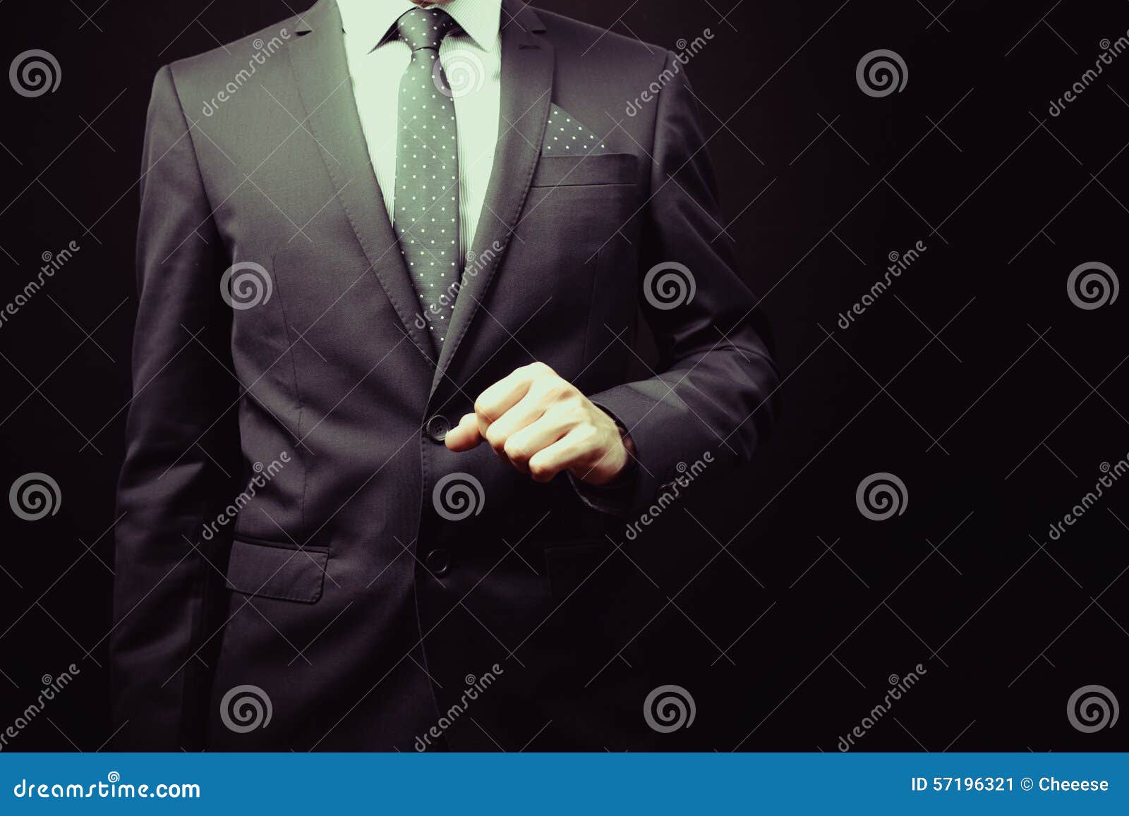 Man In Suit On A Black Background Stock Photo - Image: 57196321