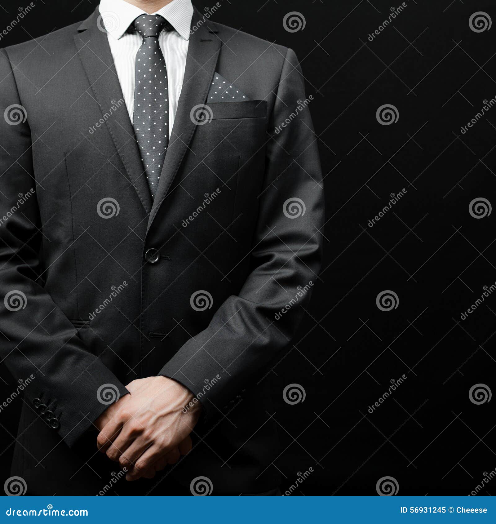 Man in Suit on a Black Background Stock Image - Image of corporate ...