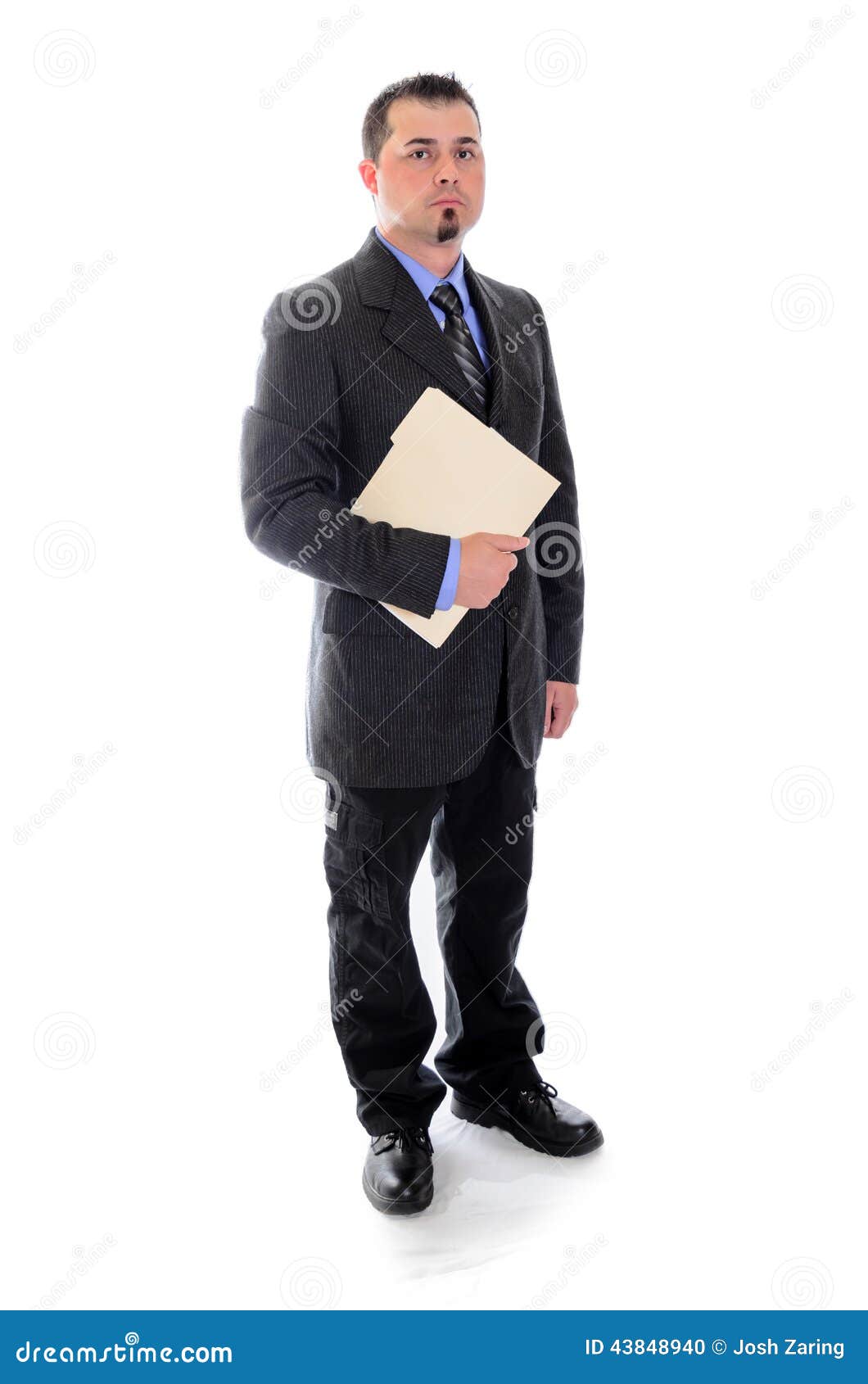 Man in Suit Holding File Folder Stock Photo - Image of office, shirt ...