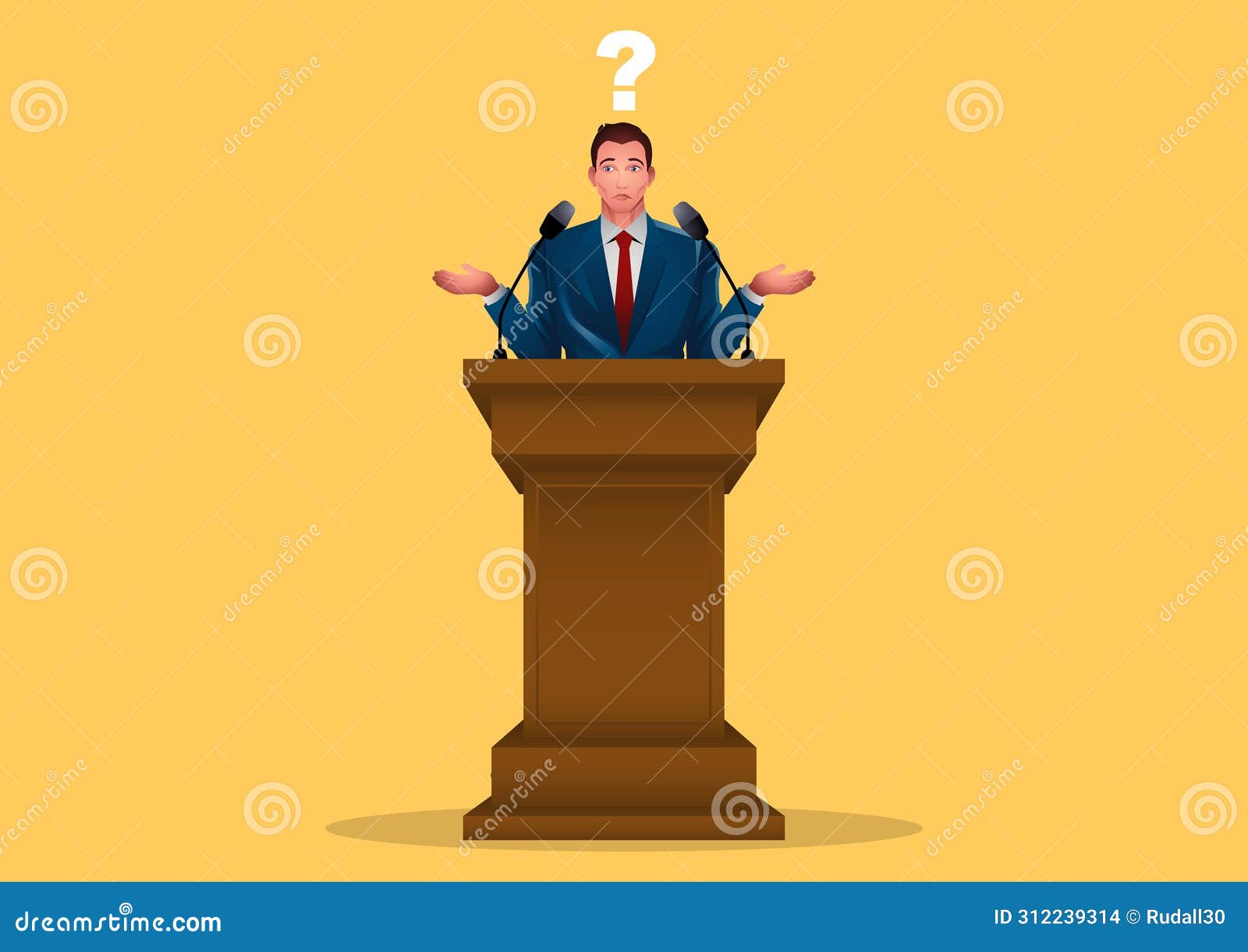 gradient politician podium