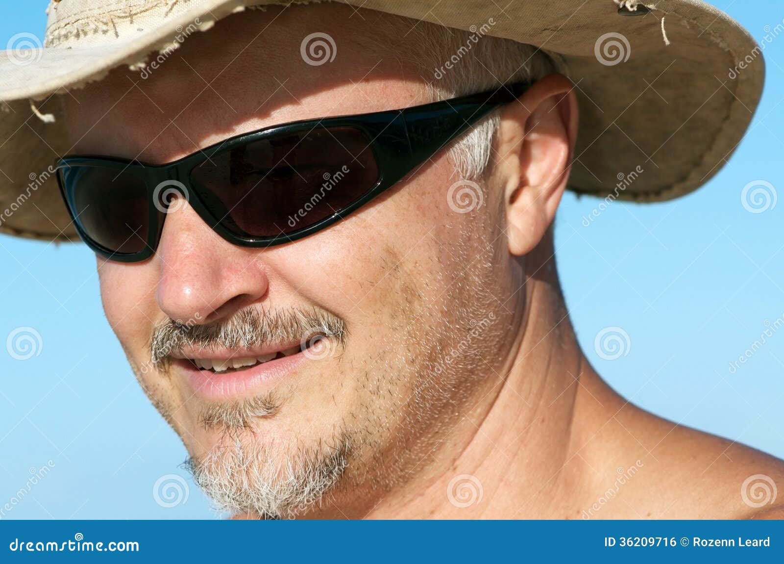 man with sunglasses and hat