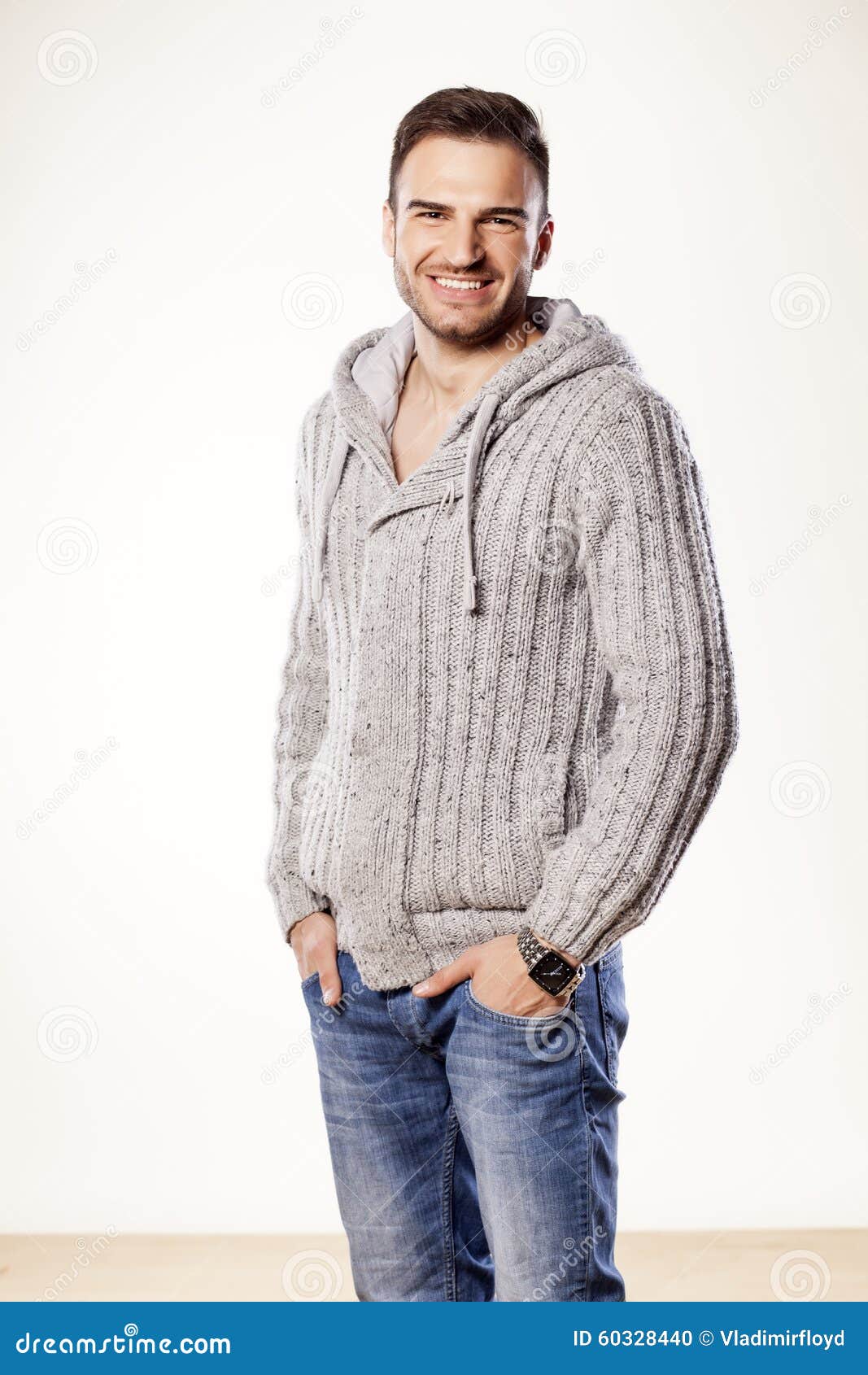 Man in a sweater stock photo. Image of people, background 60328440