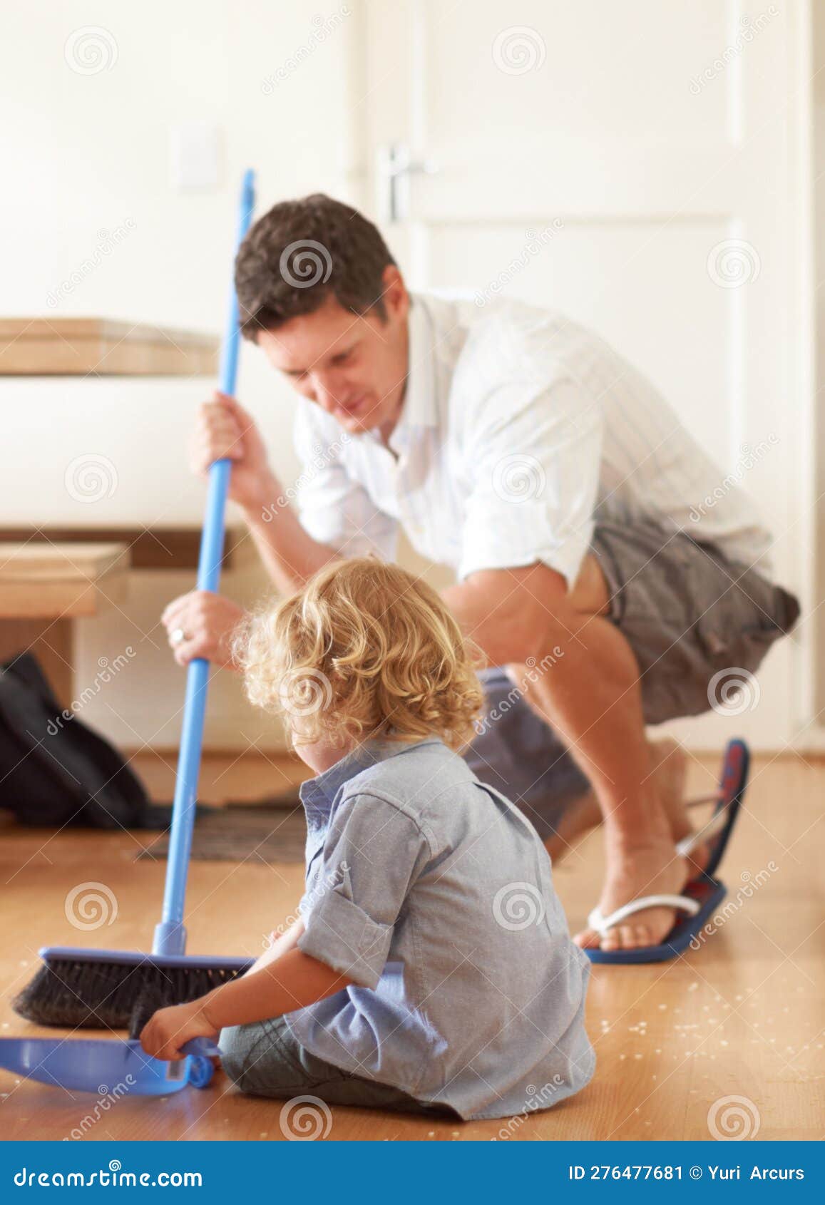 Children Sister and Brother Sweeping Floor with Broom at Home Stock Photo -  Image of clean, child: 219040630