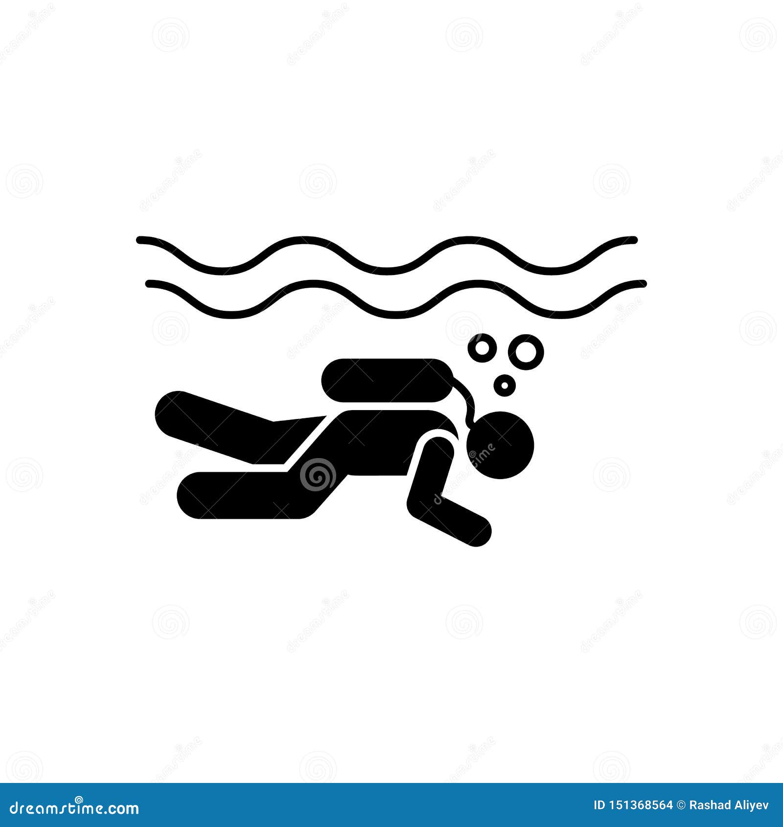 Man Swimming Underwater Icon. Element of Pictogram Adventure ...