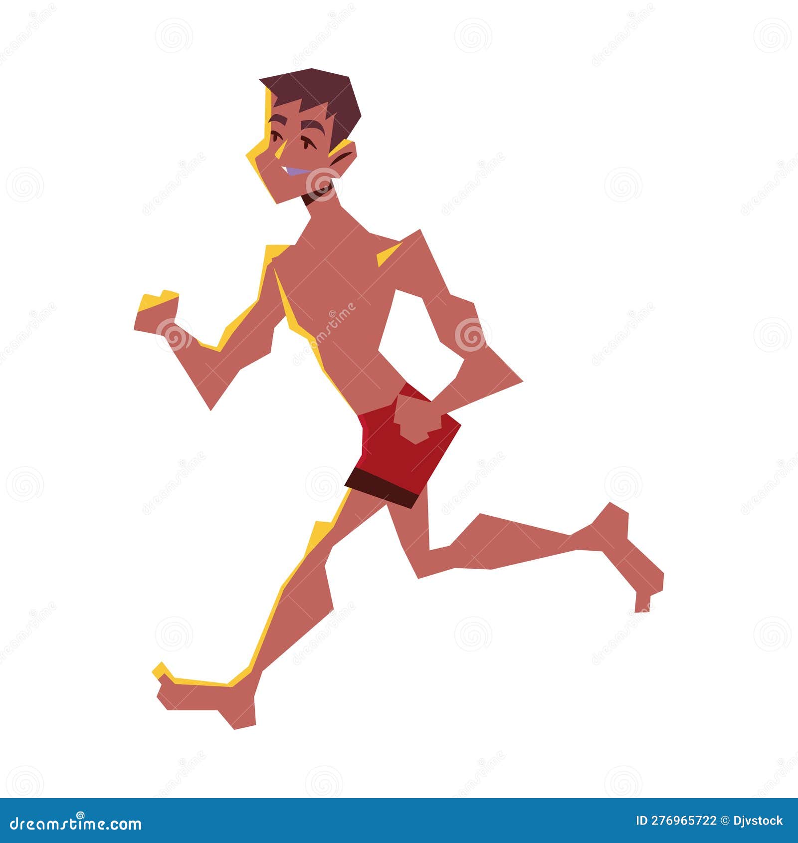 Man in swimsuit stock vector. Illustration of enjoy 276965722
