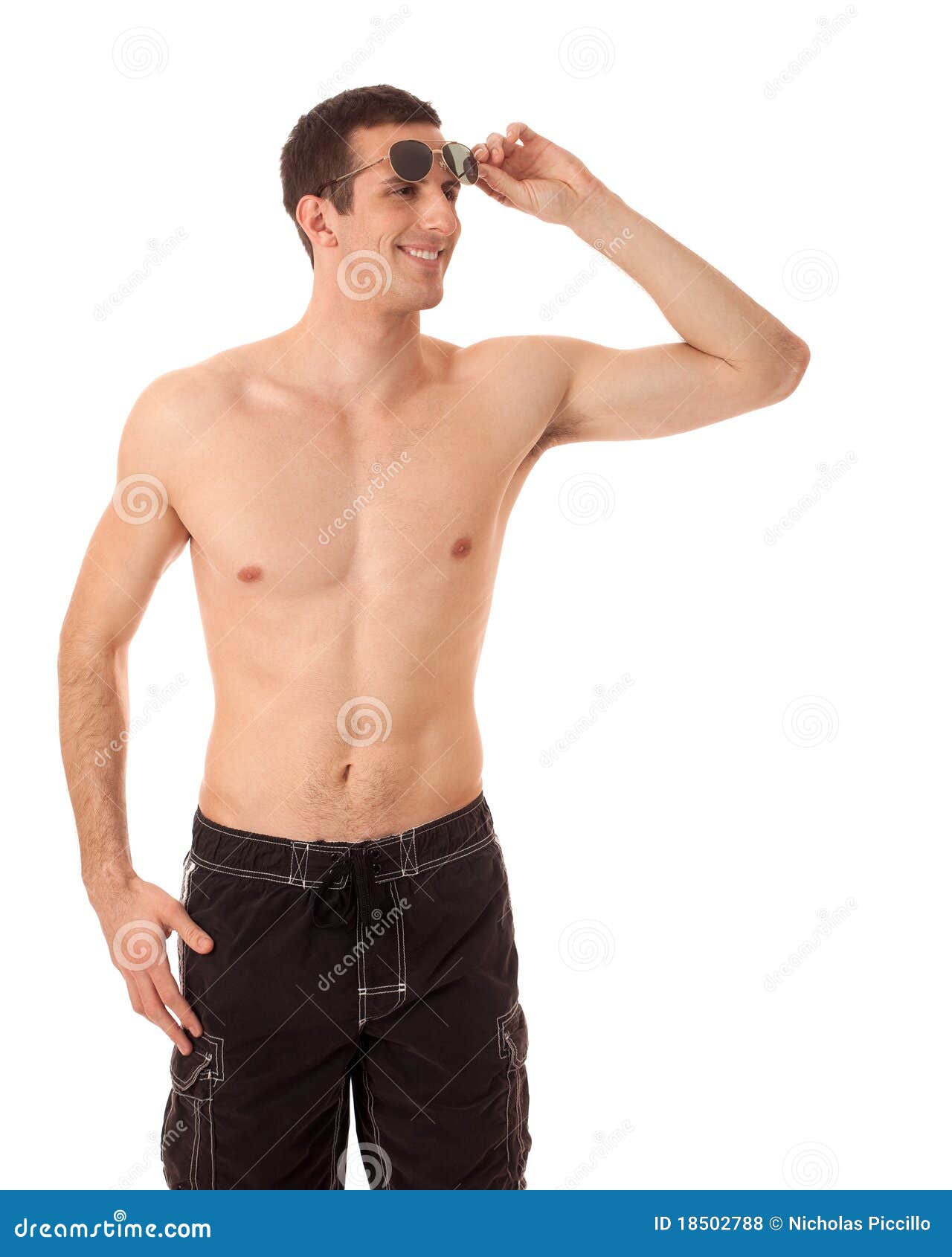Man in Swimwear stock photo. Image of white, wear, sunglasses - 18502788