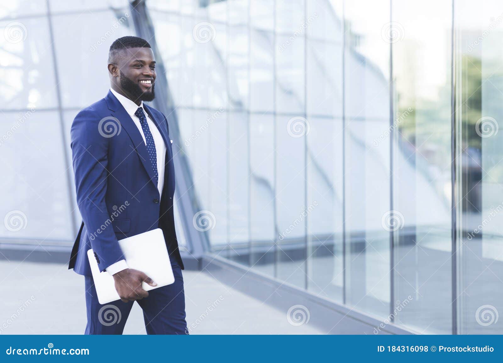 Man with Tablet Walking in Urban Area Going To Work Stock Photo - Image ...