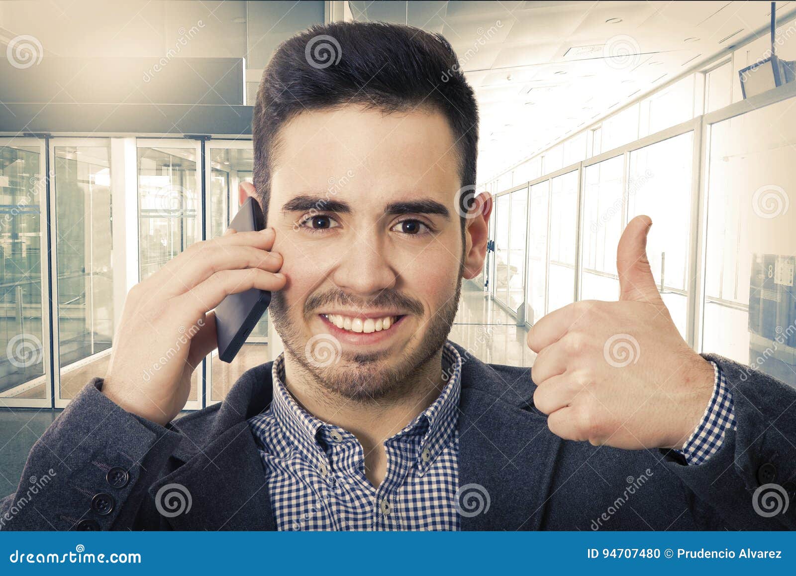 Man talking on mobile stock photo. Image of smart, freelance 94707480