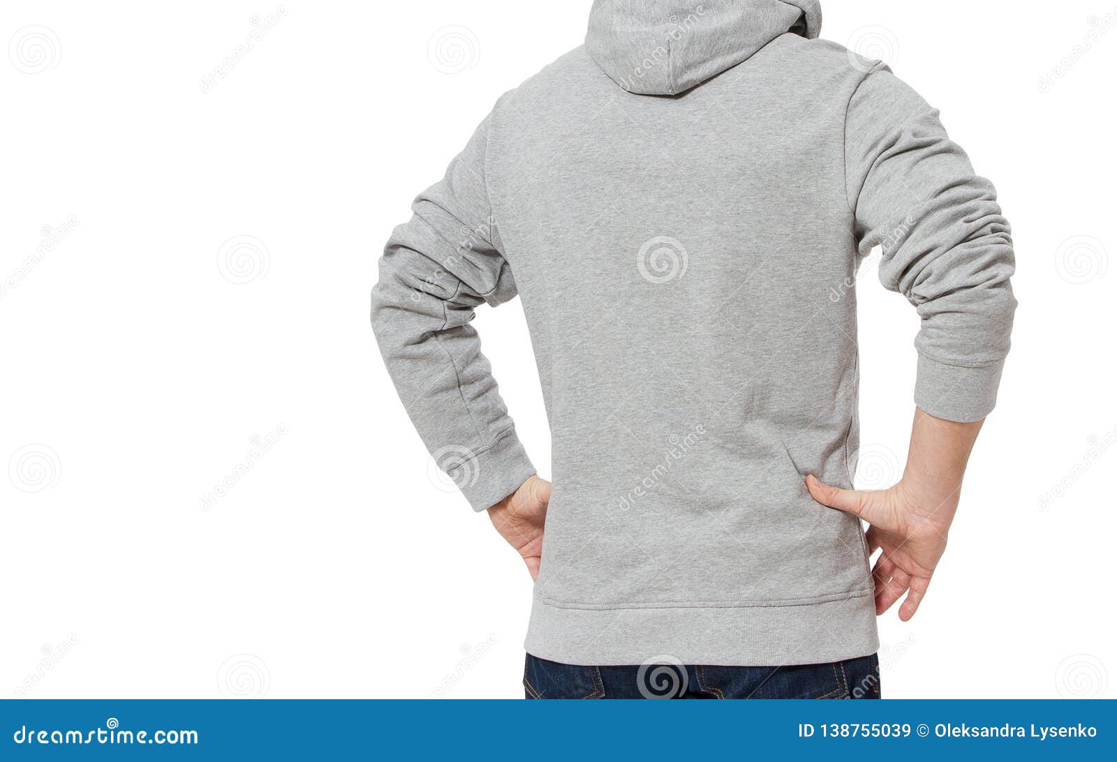 Download Man In Template Mens Hoodie Sweatshirt Isolated On White Background. Man In Blank Sweatshirt ...