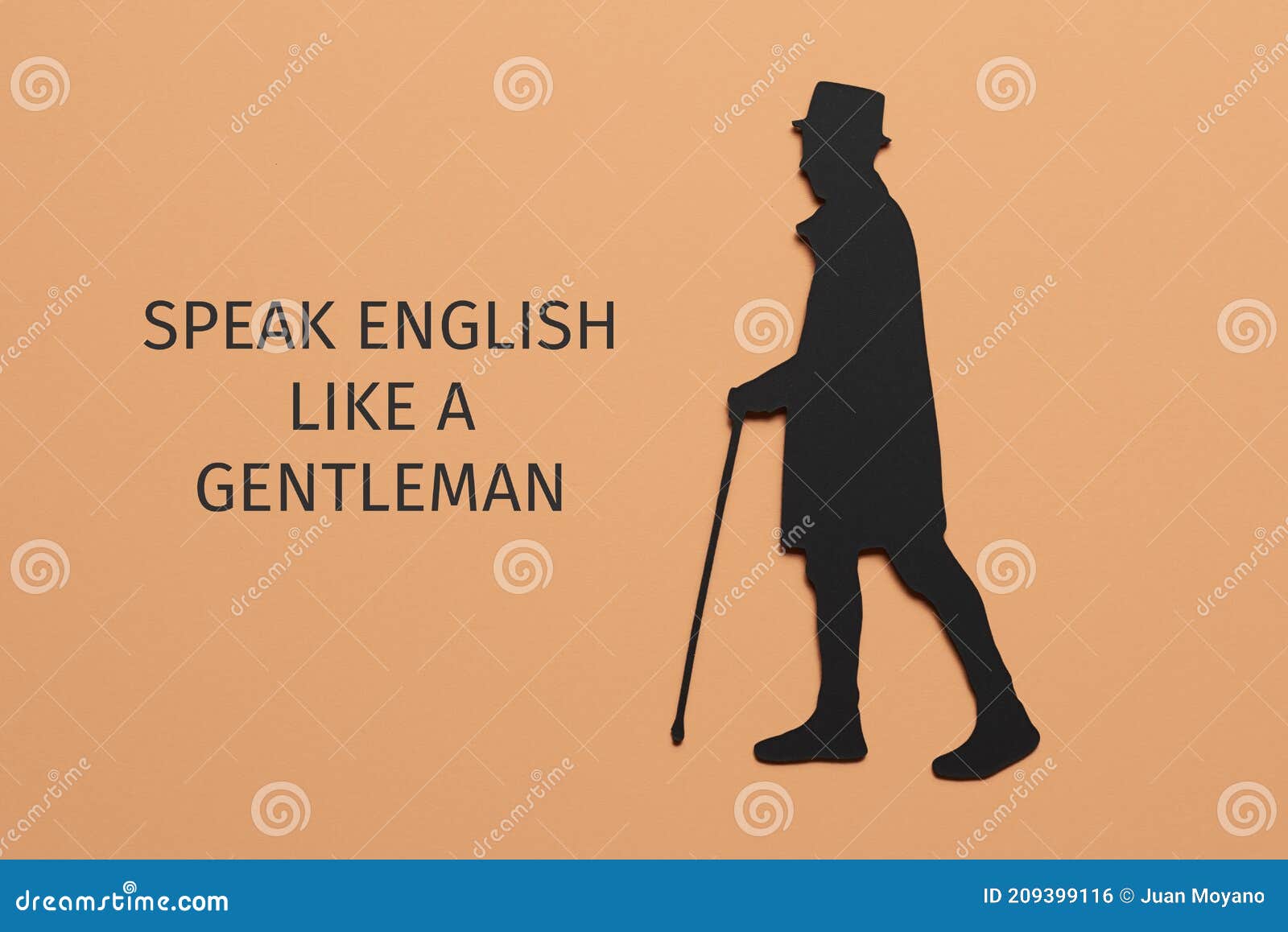 Man and Text Speak English Like a Gentleman Stock Photo Image of lord