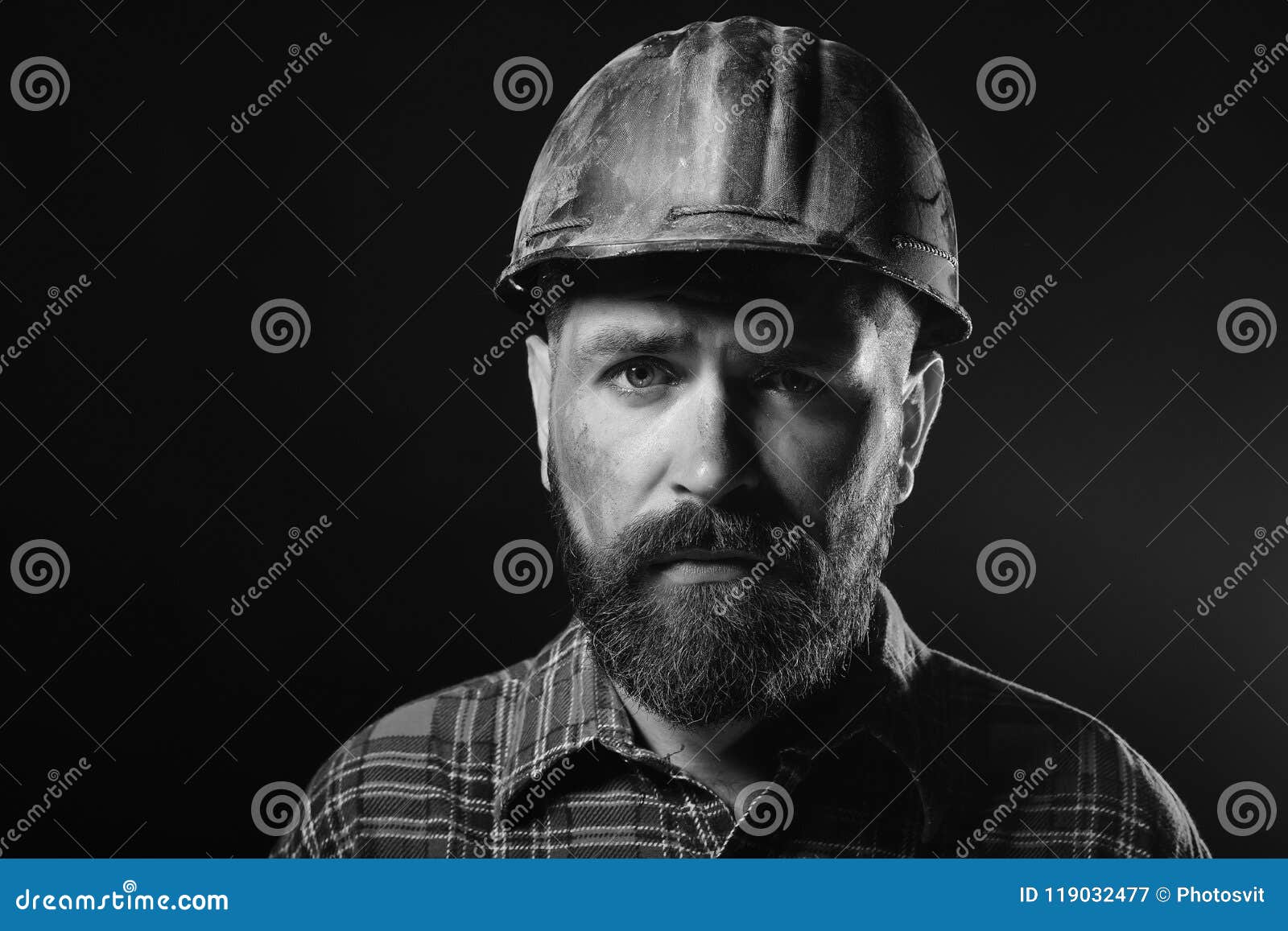 Man With Tired Face Expression On Dark Burgundy Background