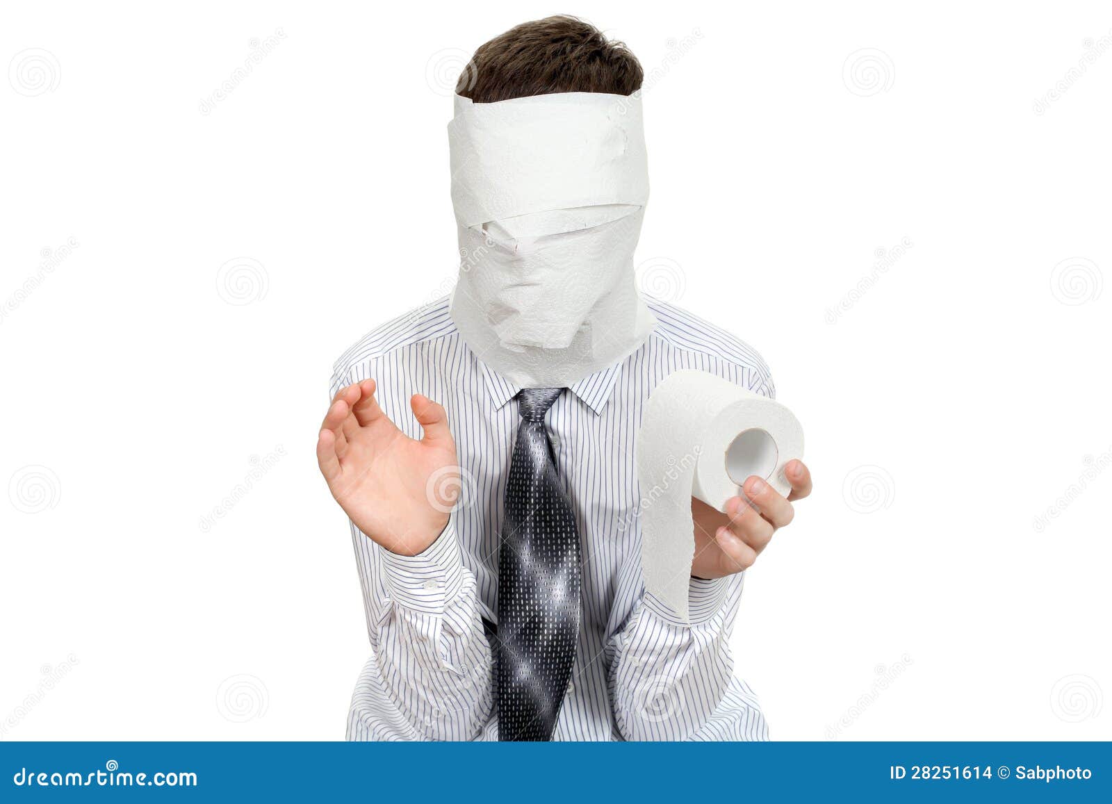 Man With Toilet Paper stock photo. Image of lavatory 28251614