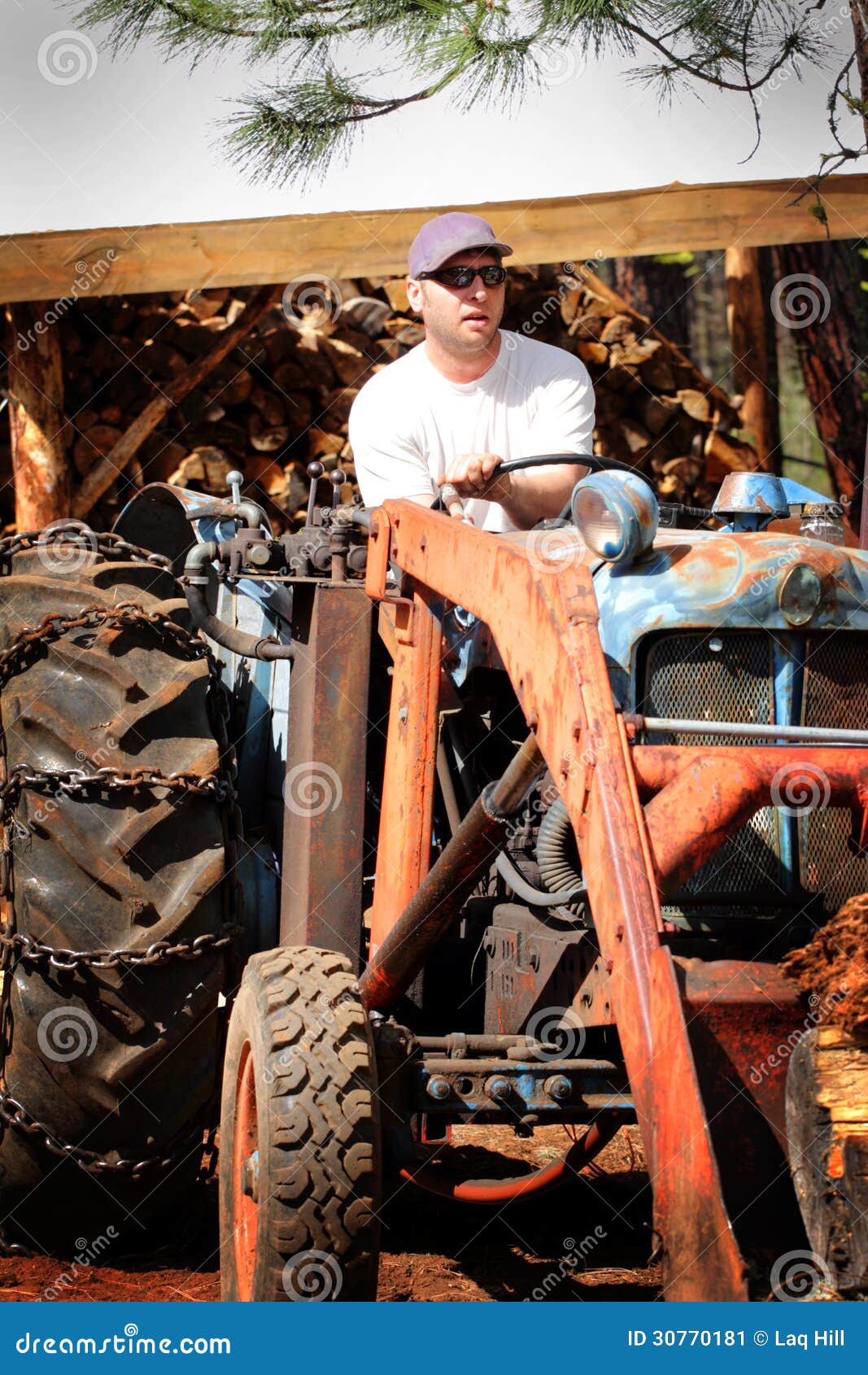Man on Tractor stock image. Image of country, tractor 30770181