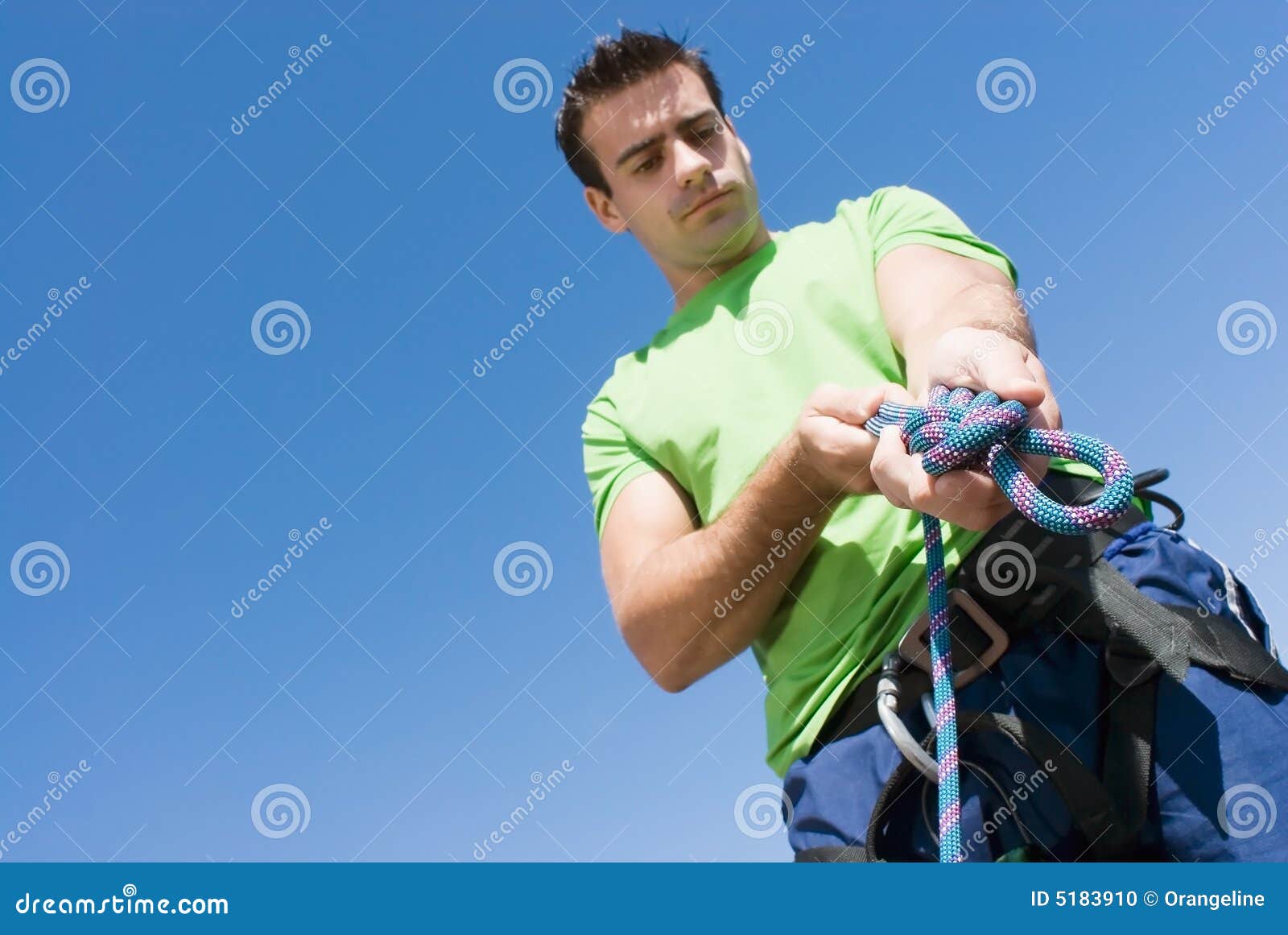 Man Tying a Knot stock photo. Image of crack, athlete 5183910
